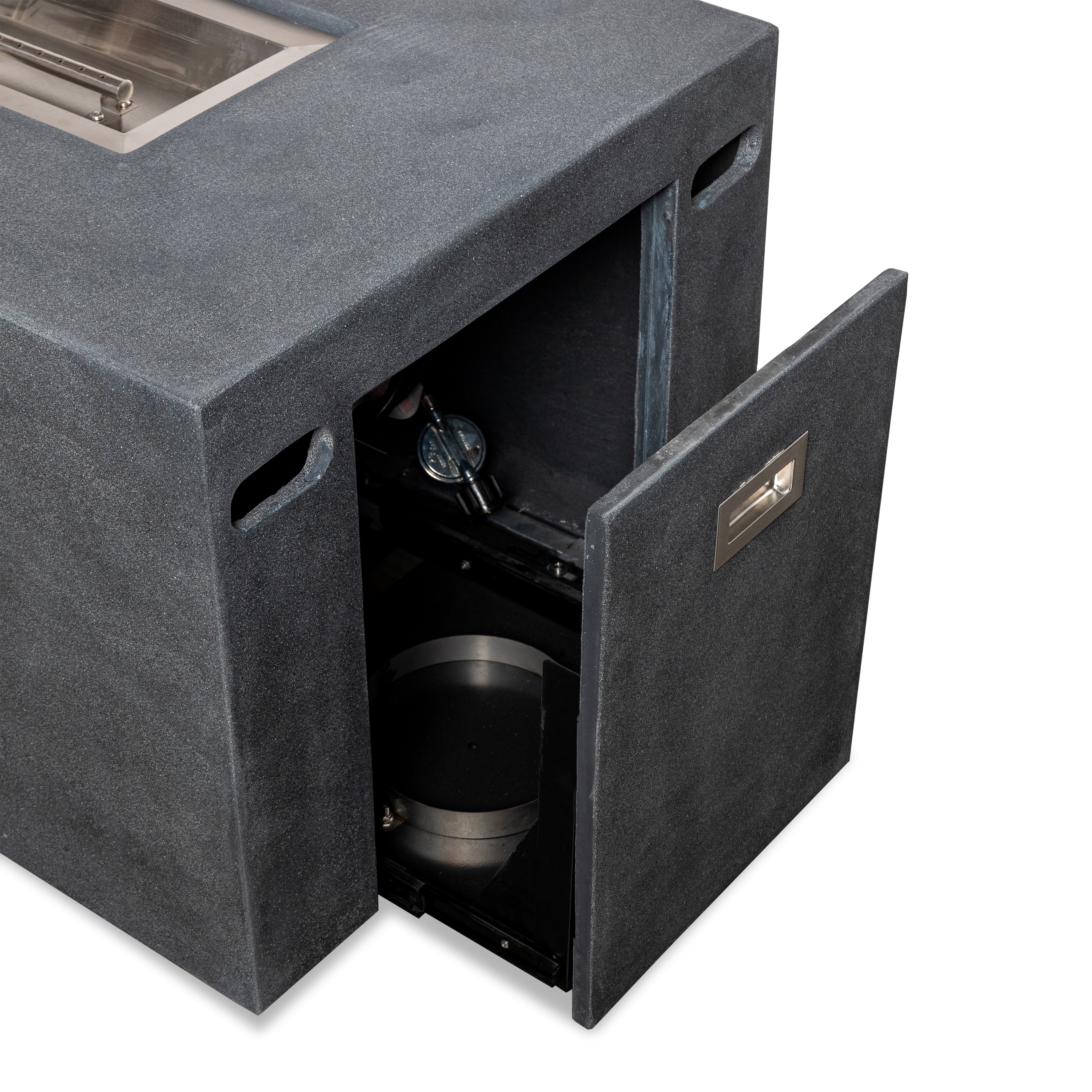 Beton 55" Rectangular Hidden Propane Gas Fire Pit#Finish_Graphite (GR)