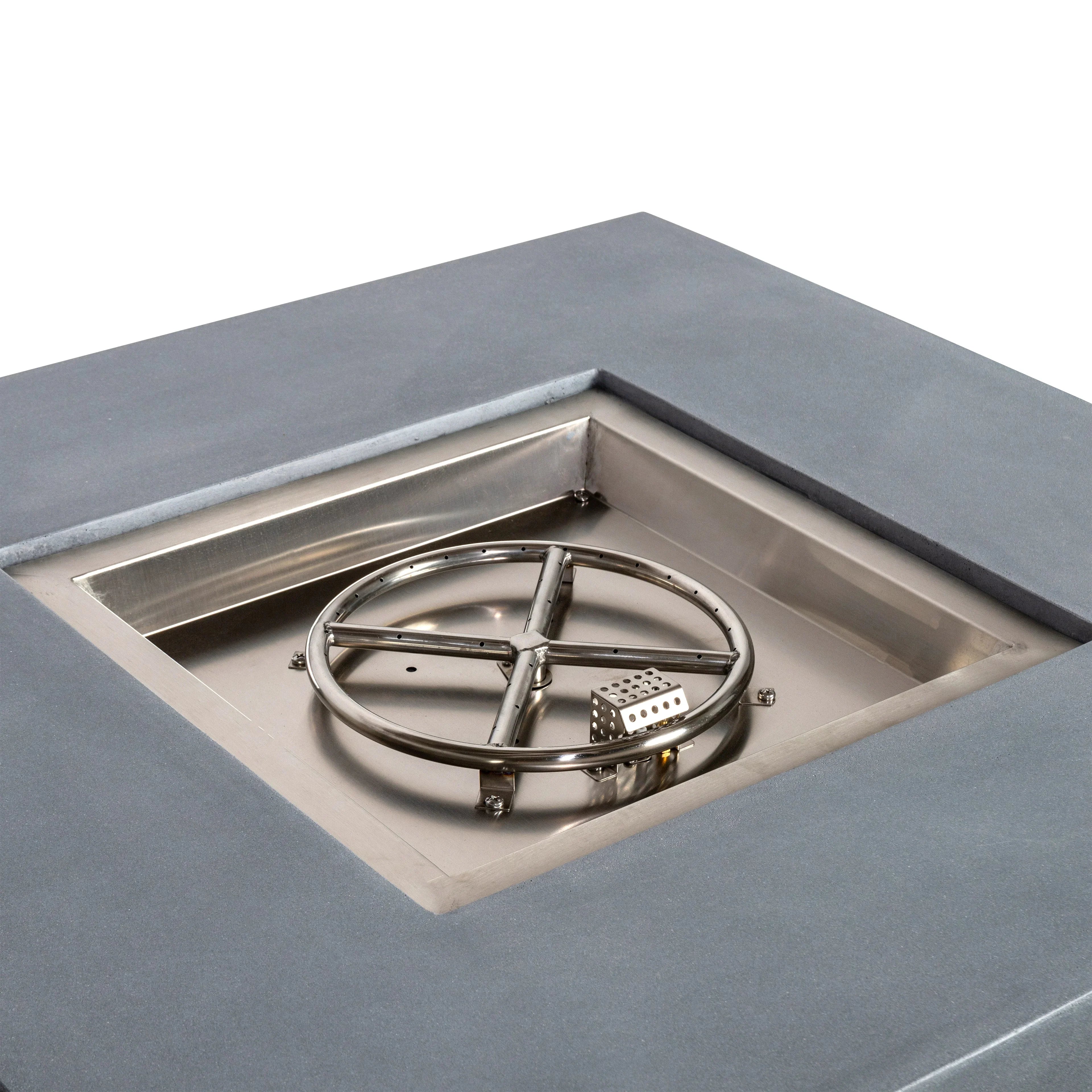 Beton 42" Square Hidden Propane Tank Gas Fire Pit#Finish_Natural Gray (GY)