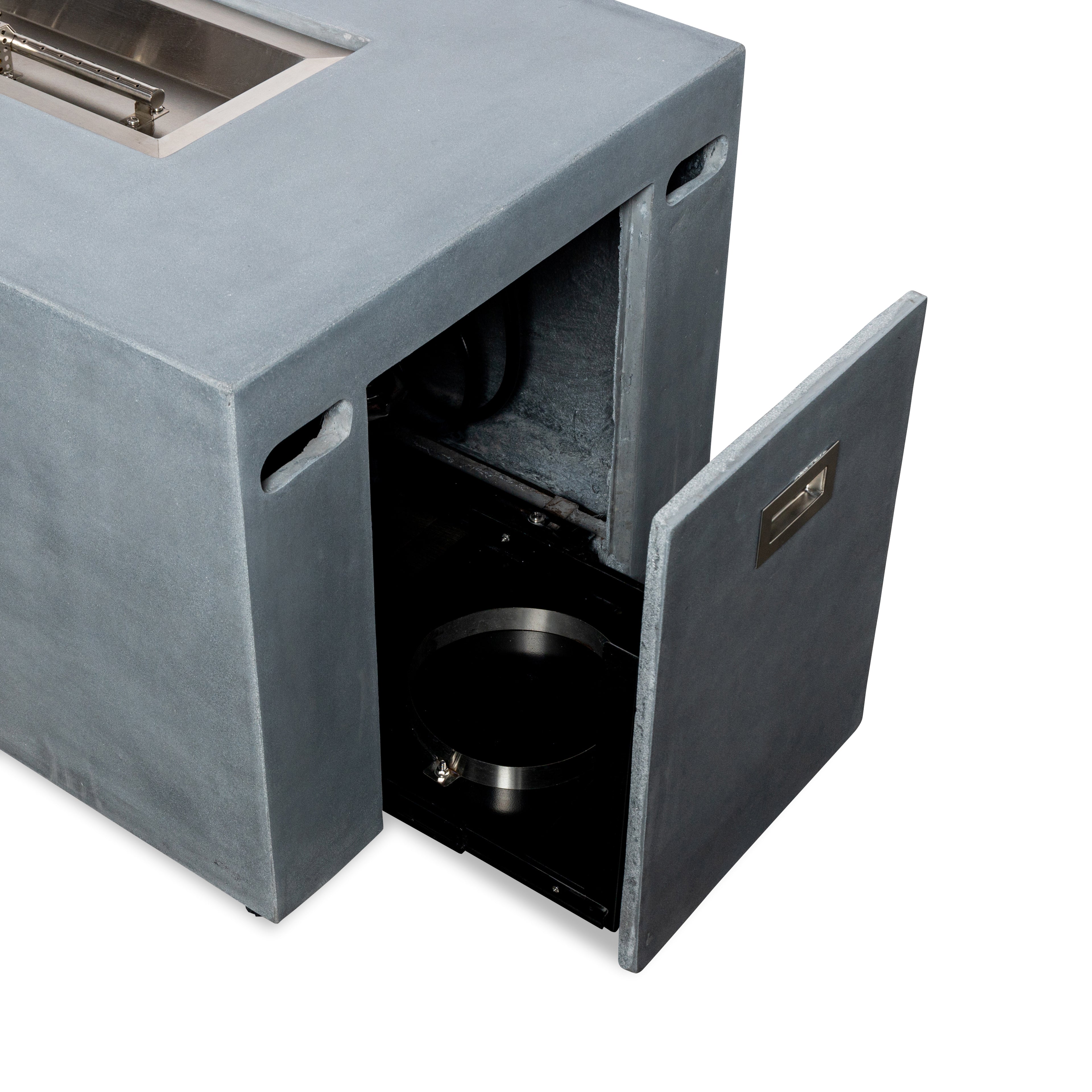 Beton 55" Rectangular Hidden Propane Gas Fire Pit#Finish_Natural Gray (GY)