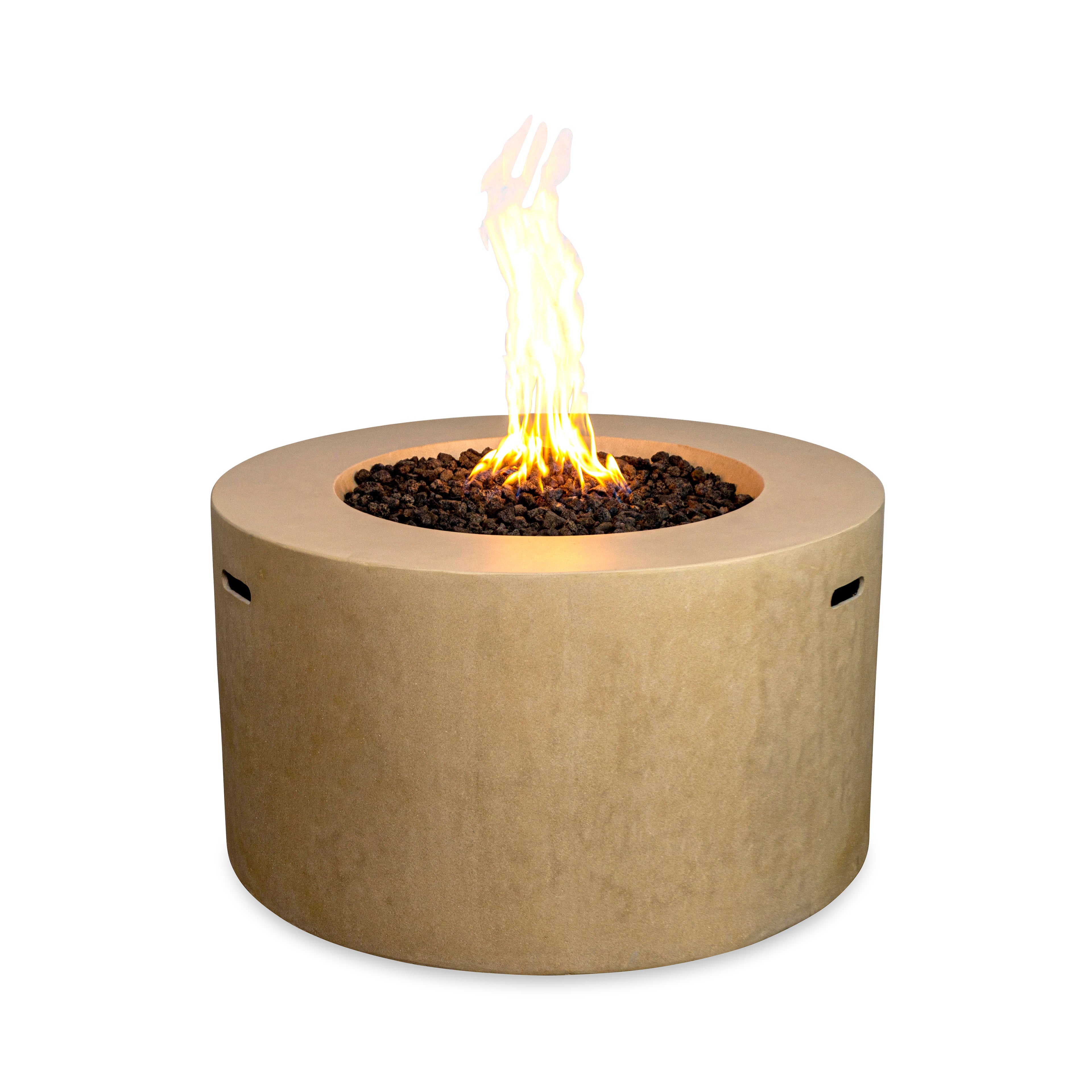 Beton 42" Round Concrete Propane Gas Fire Pit with Access Door#Finish_Sand (SD)