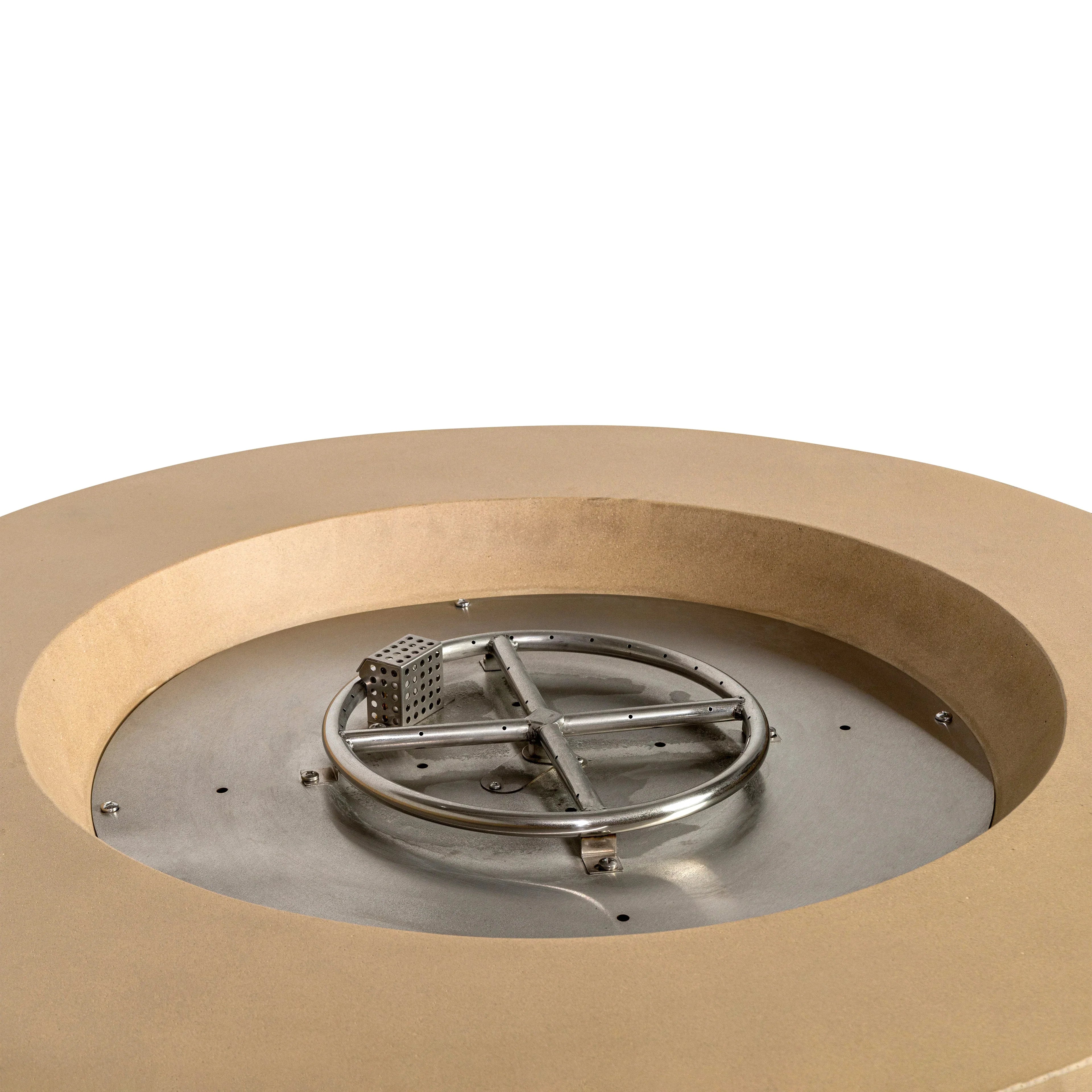 Beton 42" Round Concrete Propane Gas Fire Pit with Access Door#Finish_Sand (SD)