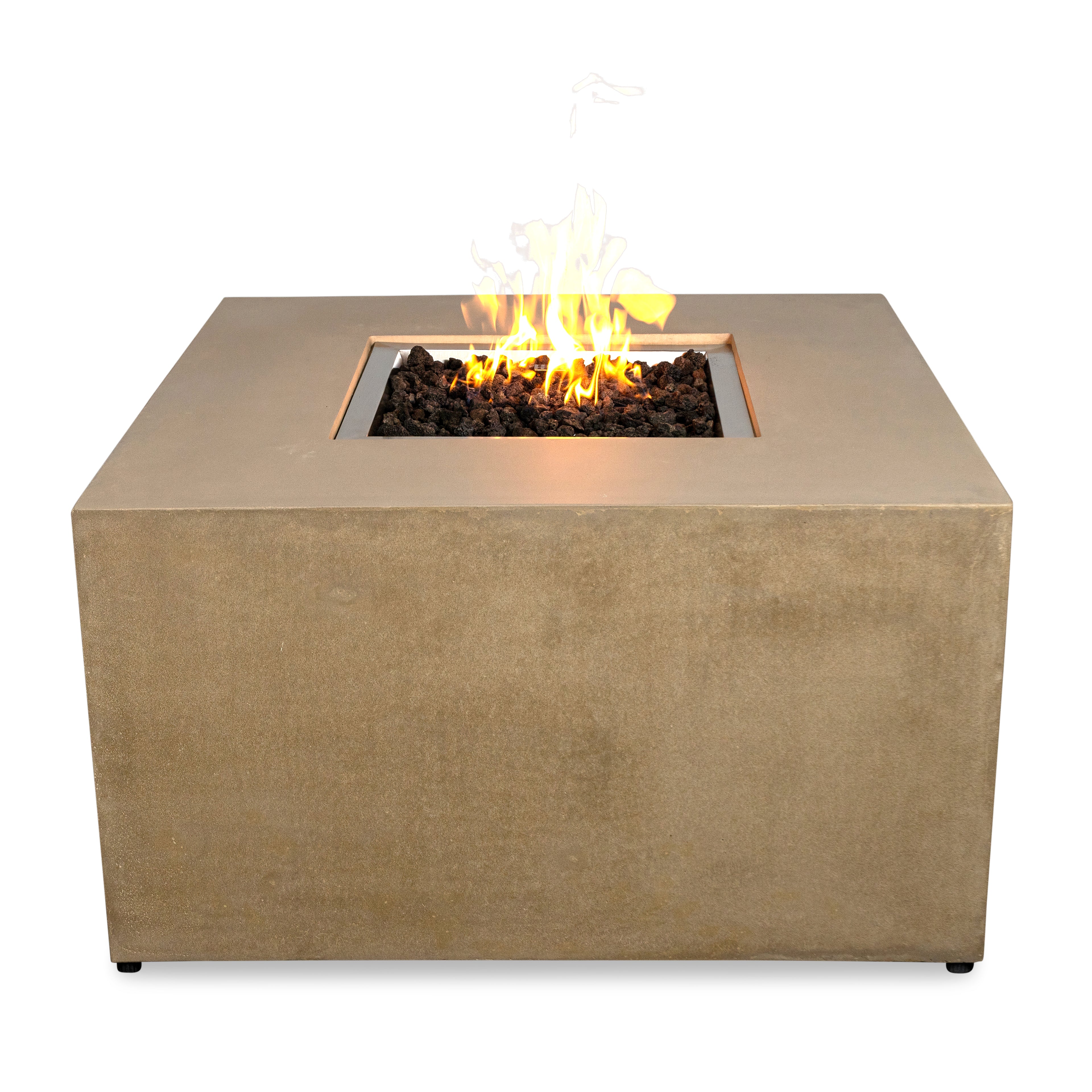 Beton 42" Square Hidden Propane Tank Gas Fire Pit#Finish_Sand (SD)