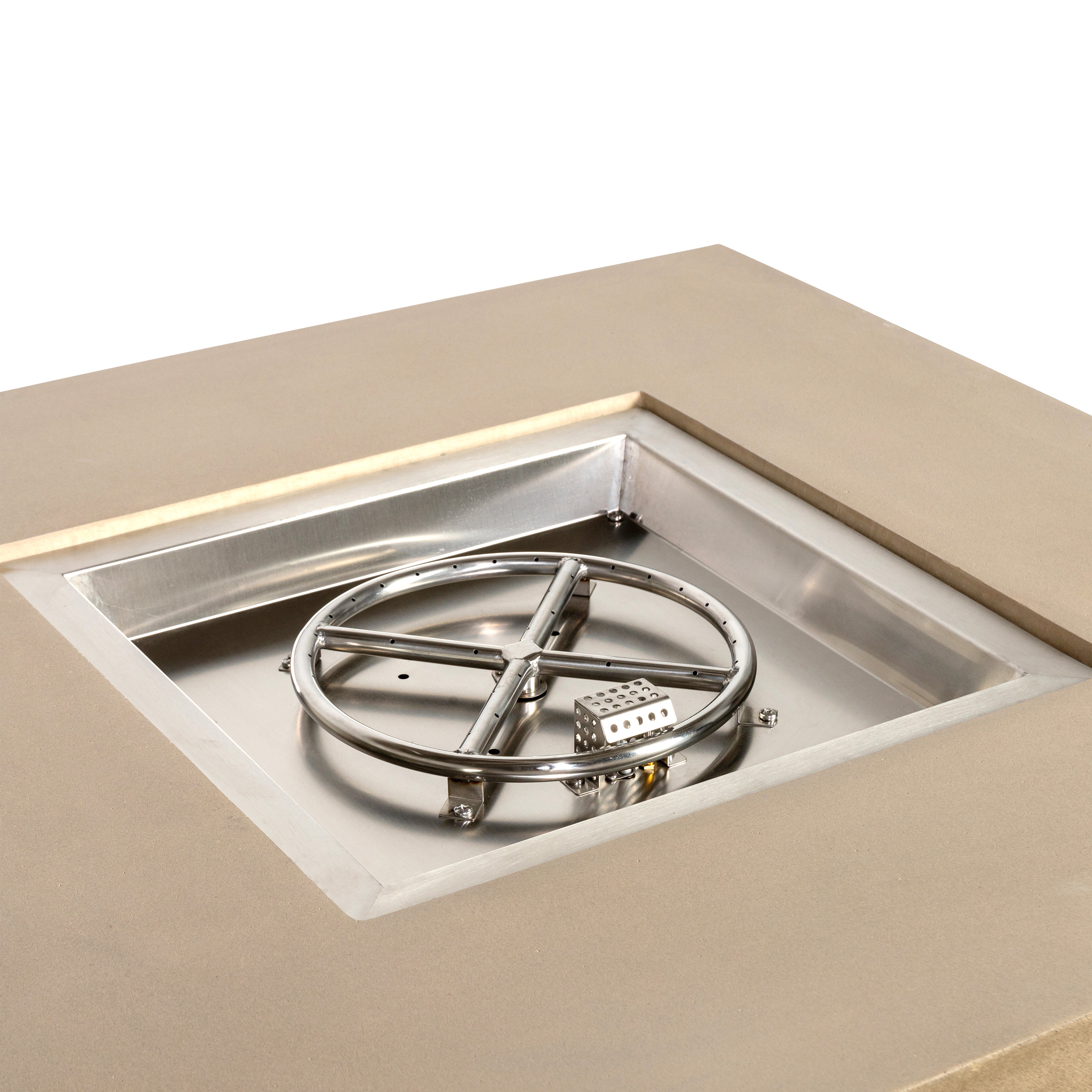 Beton 42" Square Hidden Propane Tank Gas Fire Pit#Finish_Sand (SD)