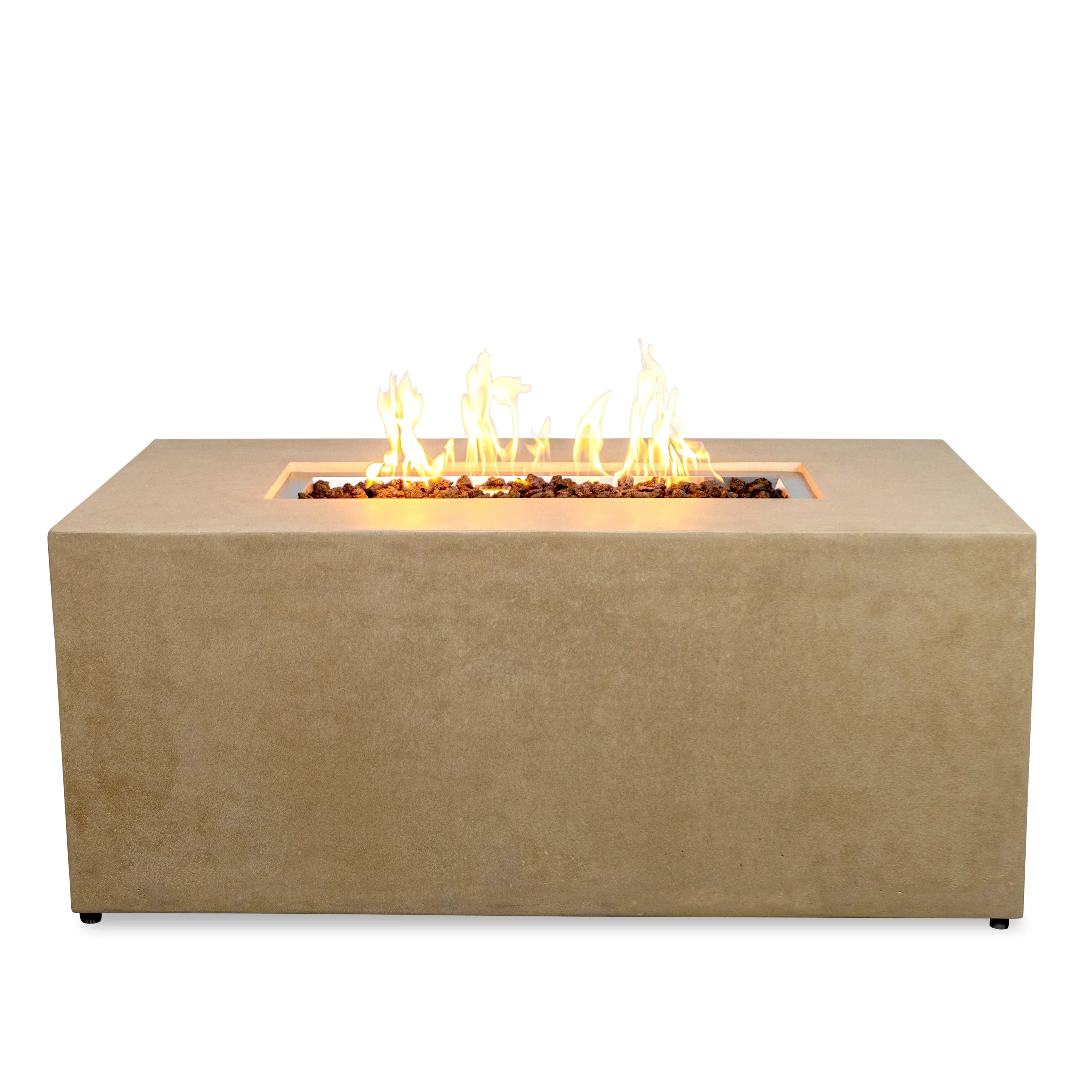 Beton 55" Rectangular Hidden Propane Gas Fire Pit#Finish_Sand (SD)