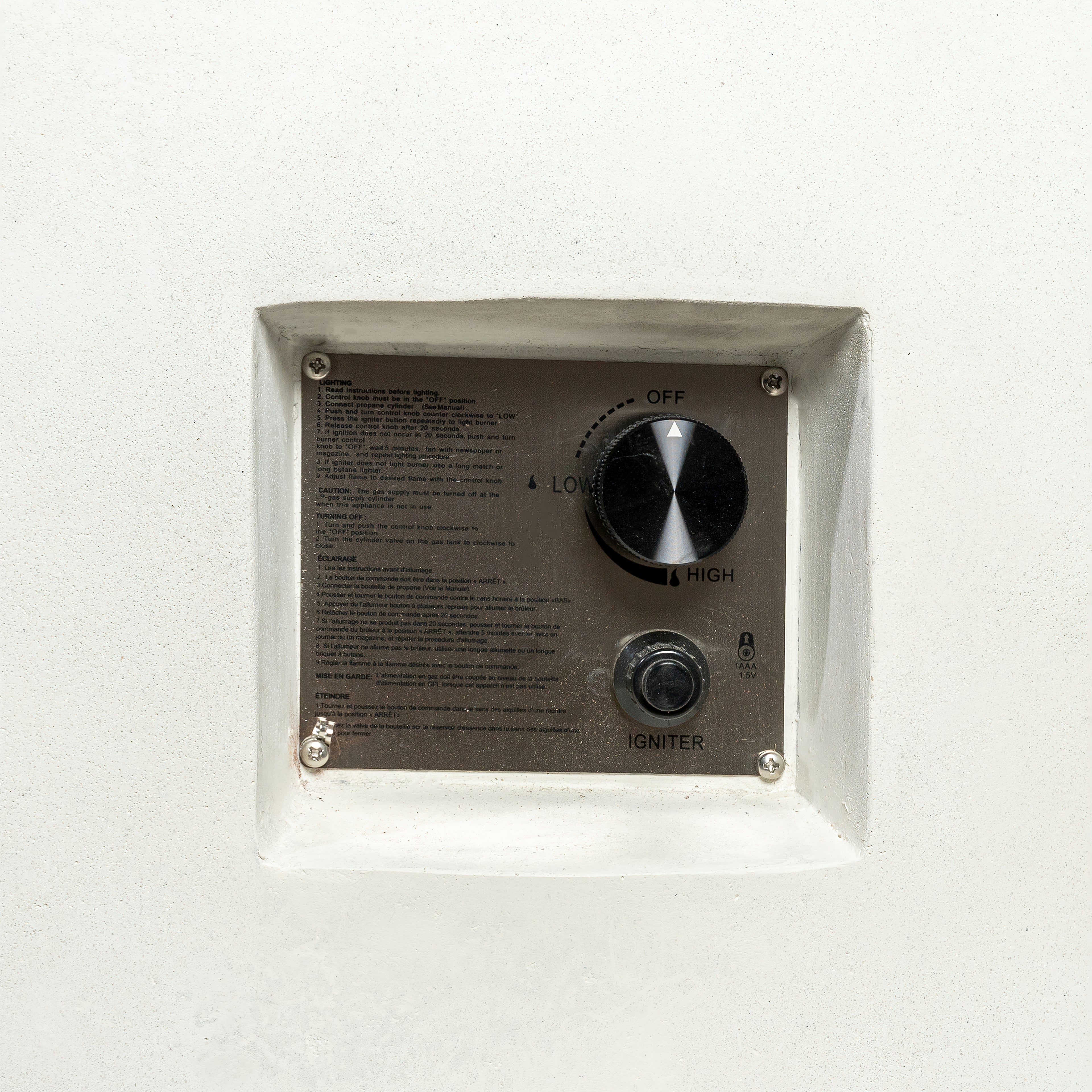 Beton 42" Round Concrete Propane Gas Fire Pit with Access Door#Finish_White (WT)