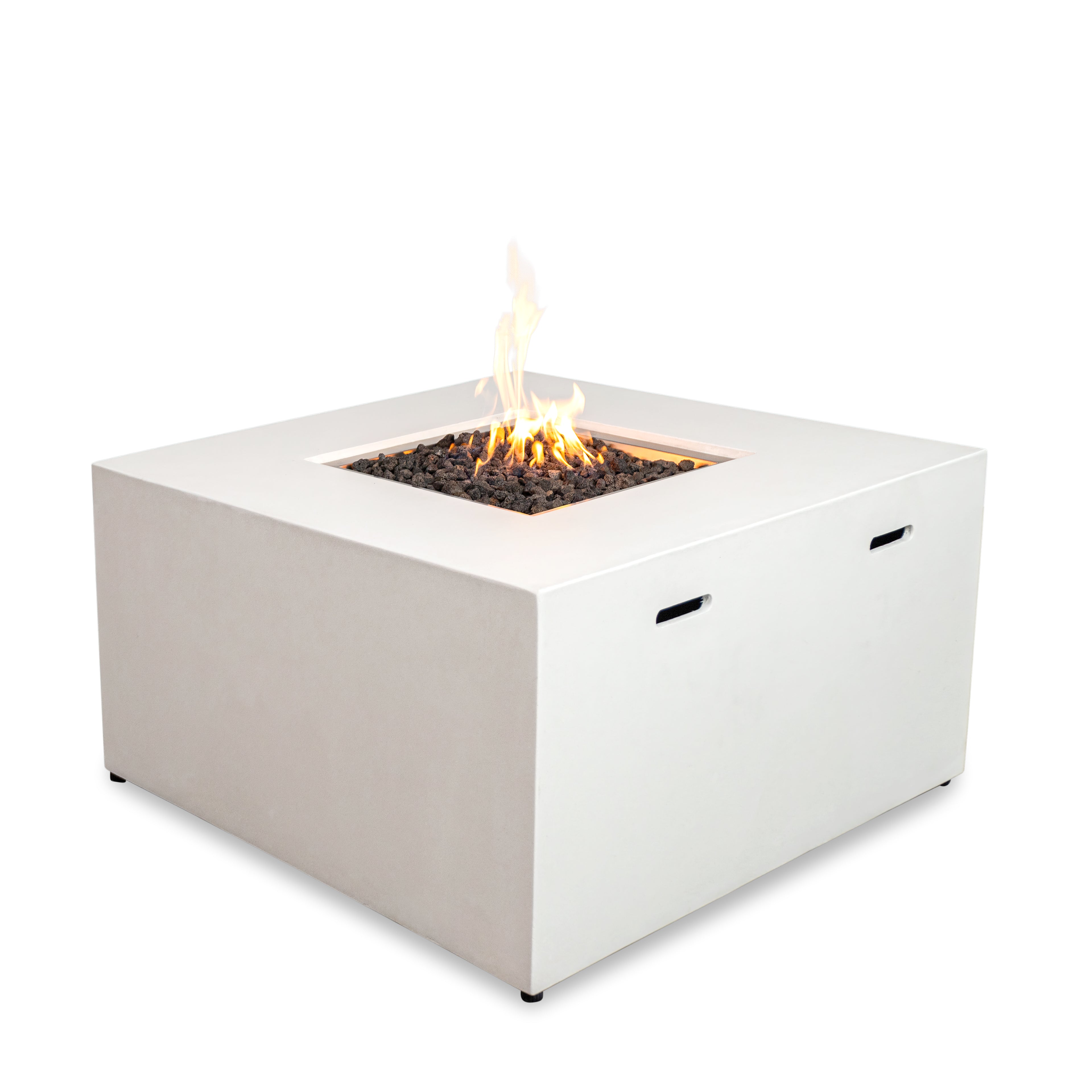 Beton 42" Square Hidden Propane Tank Gas Fire Pit#Finish_White (WT)