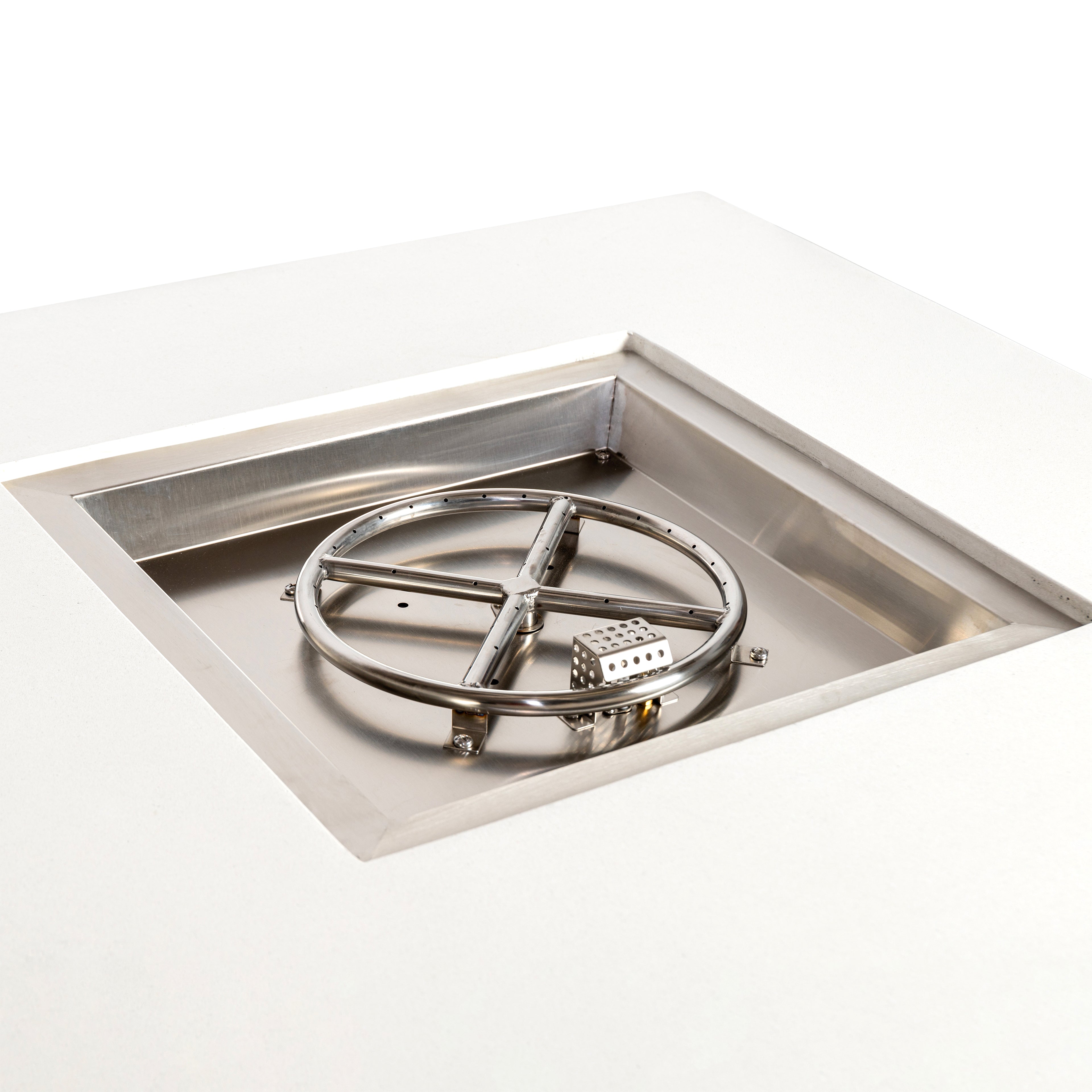 Beton 42" Square Hidden Propane Tank Gas Fire Pit#Finish_White (WT)