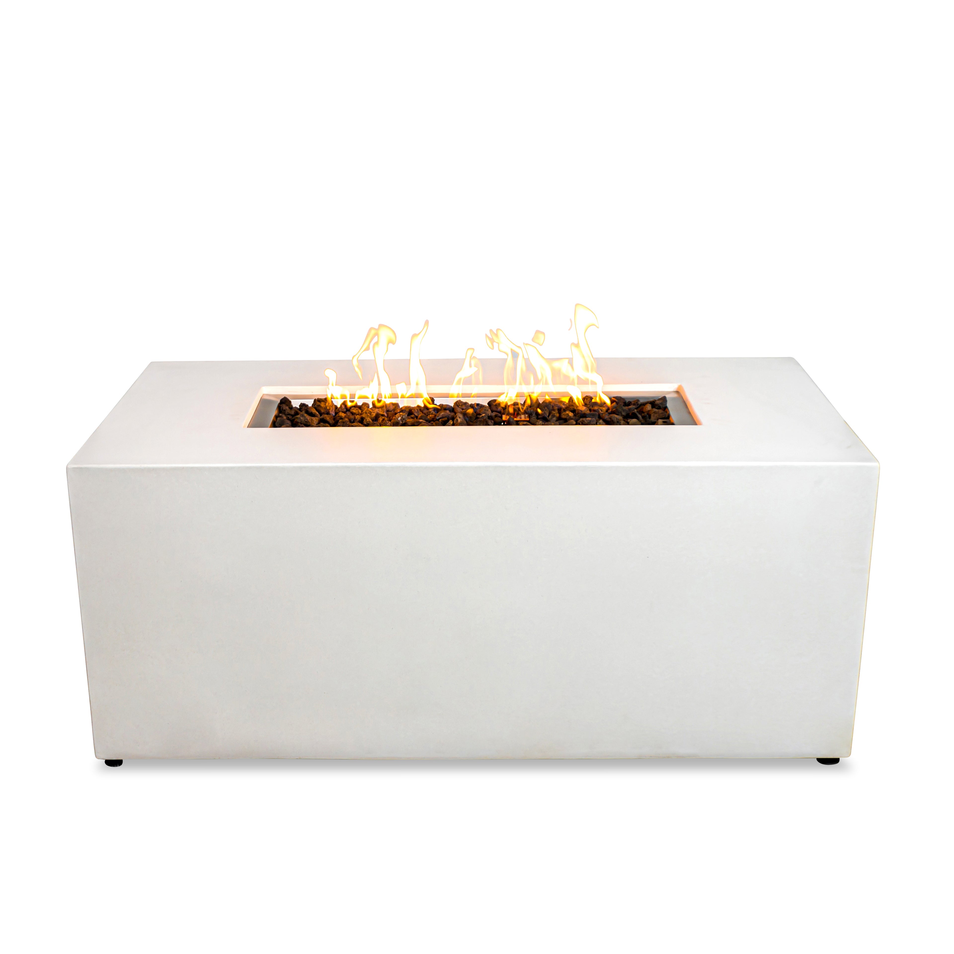 Beton 55" Rectangular Hidden Propane Gas Fire Pit#Finish_White (WT)