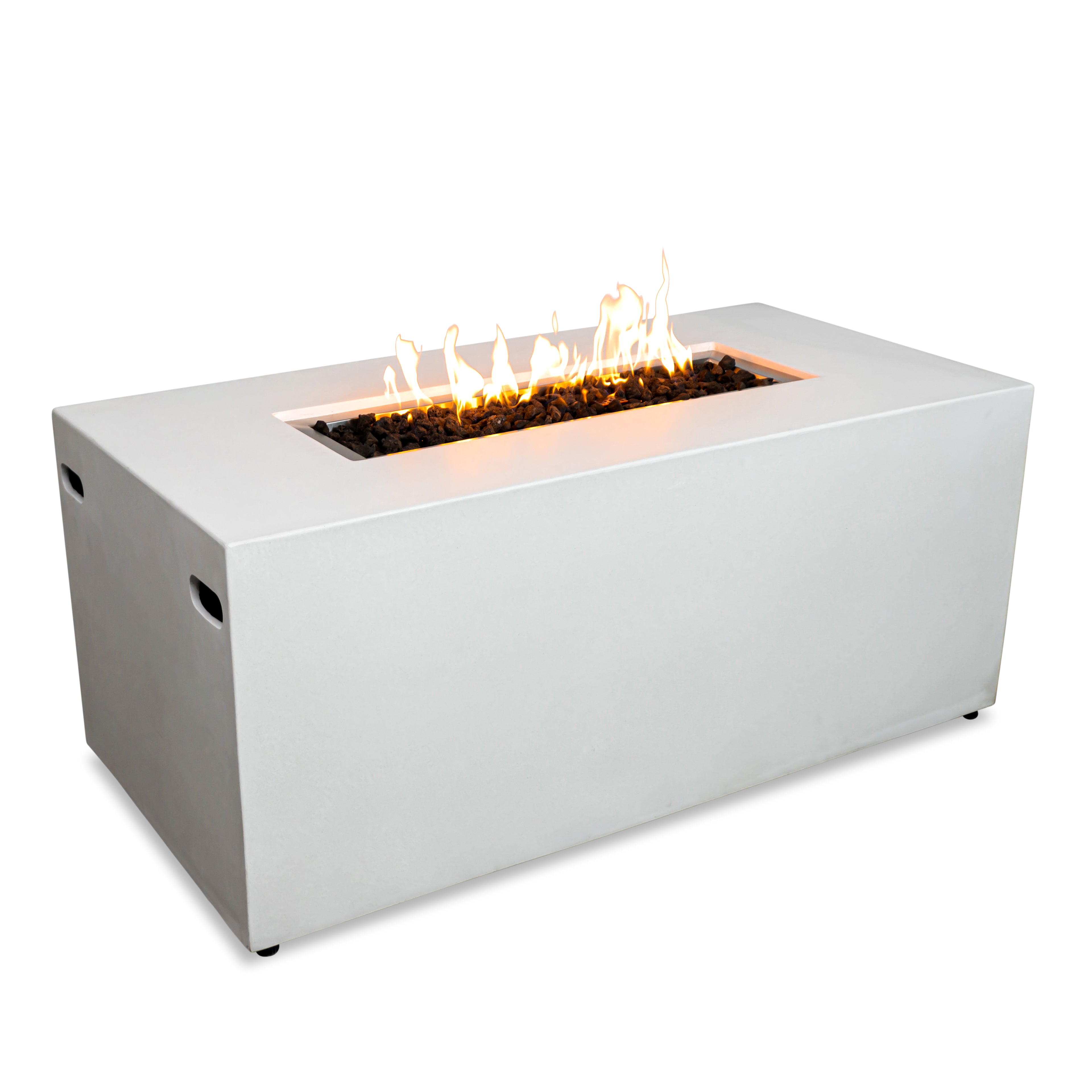 Beton 55" Rectangular Hidden Propane Gas Fire Pit#Finish_White (WT)