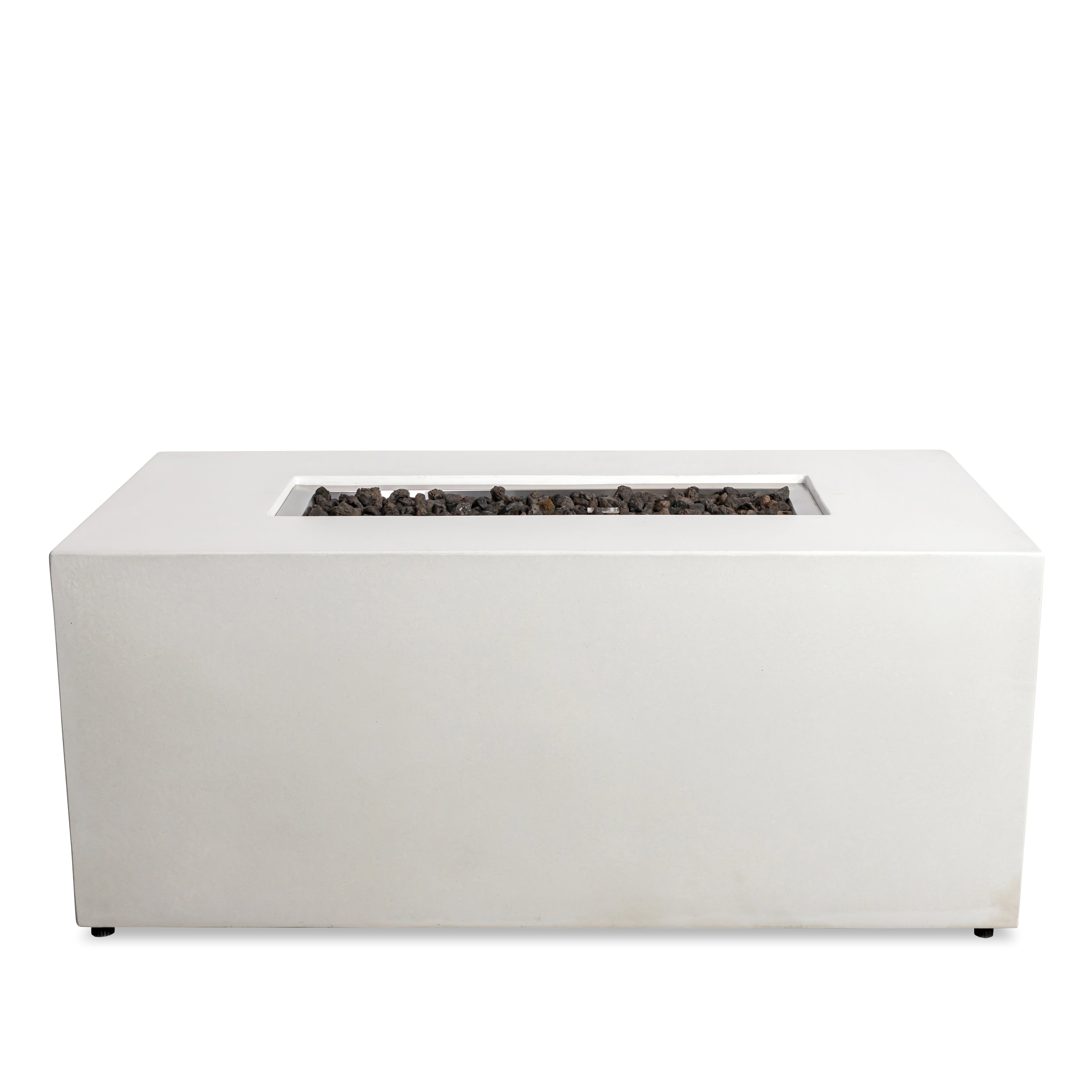 Beton 55" Rectangular Hidden Propane Gas Fire Pit#Finish_White (WT)