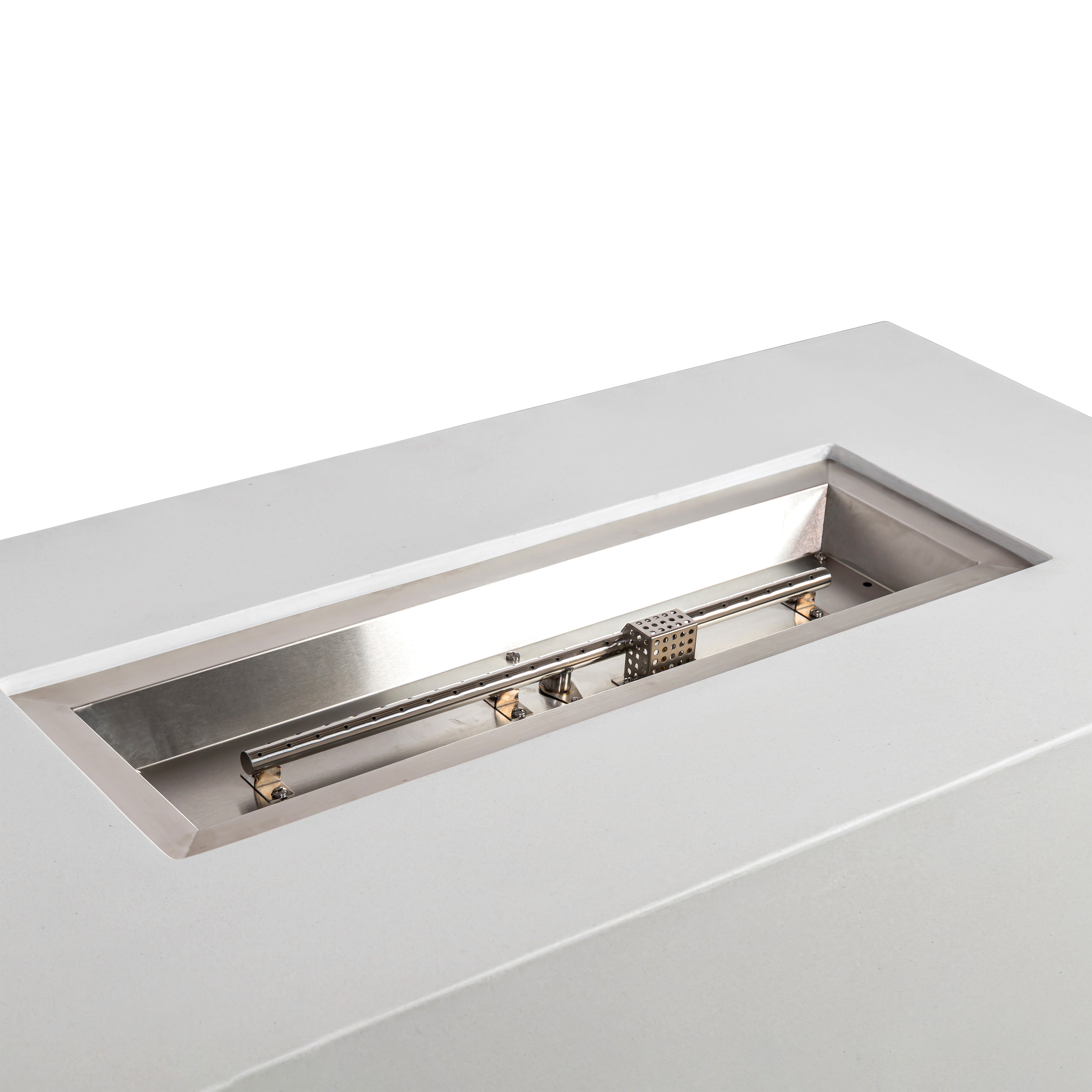 Beton 55" Rectangular Hidden Propane Gas Fire Pit#Finish_White (WT)