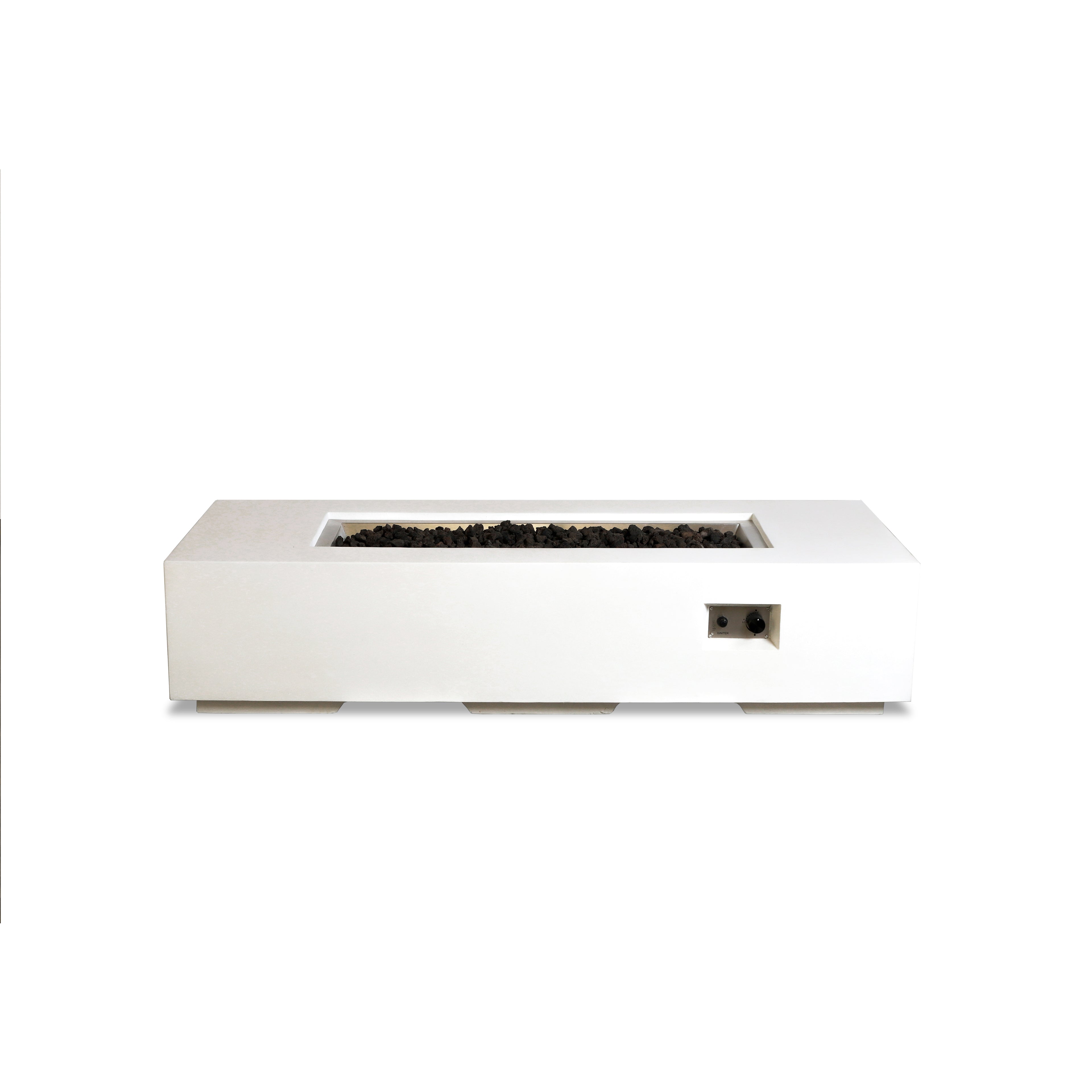 Beton 72" Rectangular Gas Fire Pit#Finish_White (WT)