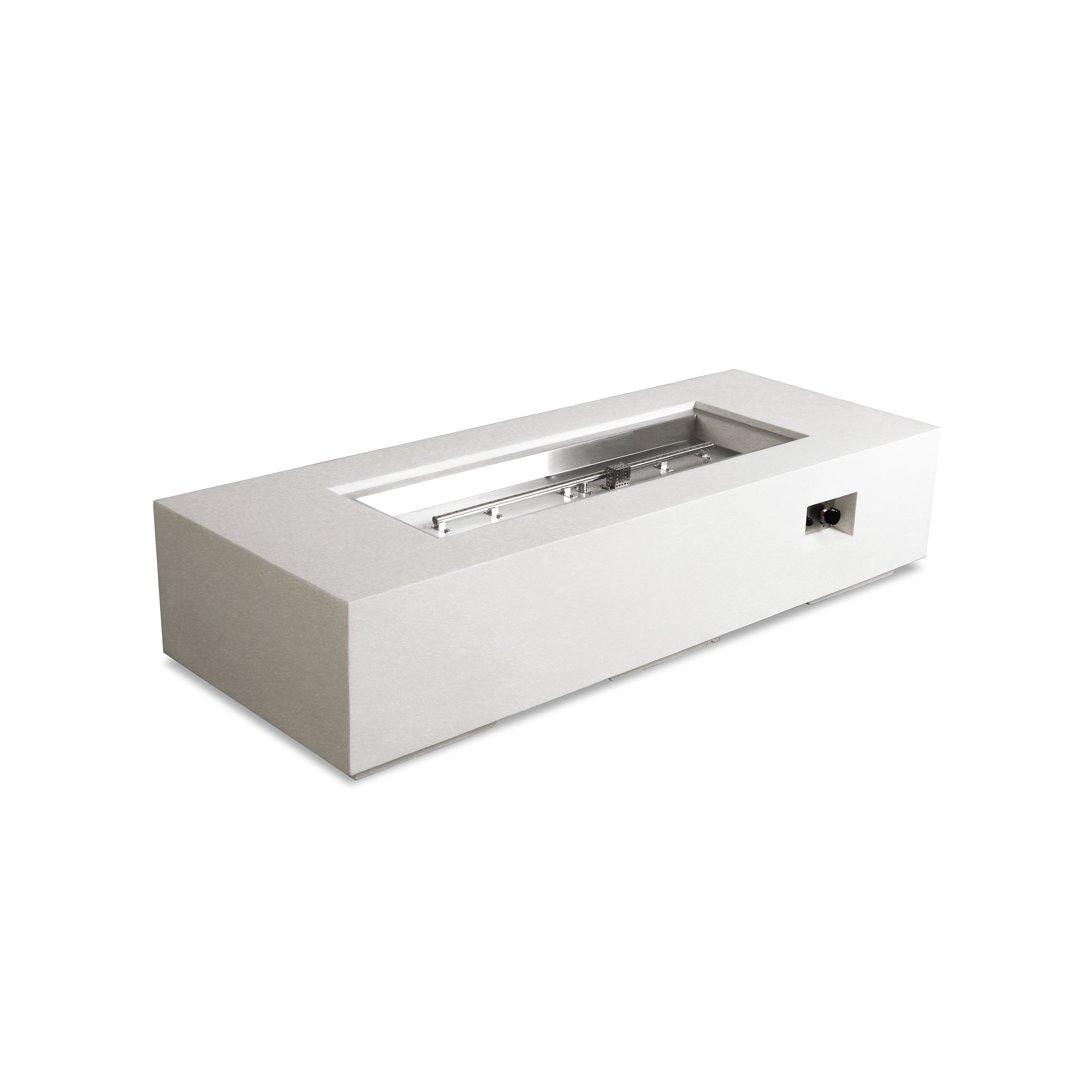 Beton 72" Rectangular Gas Fire Pit#Finish_White (WT)