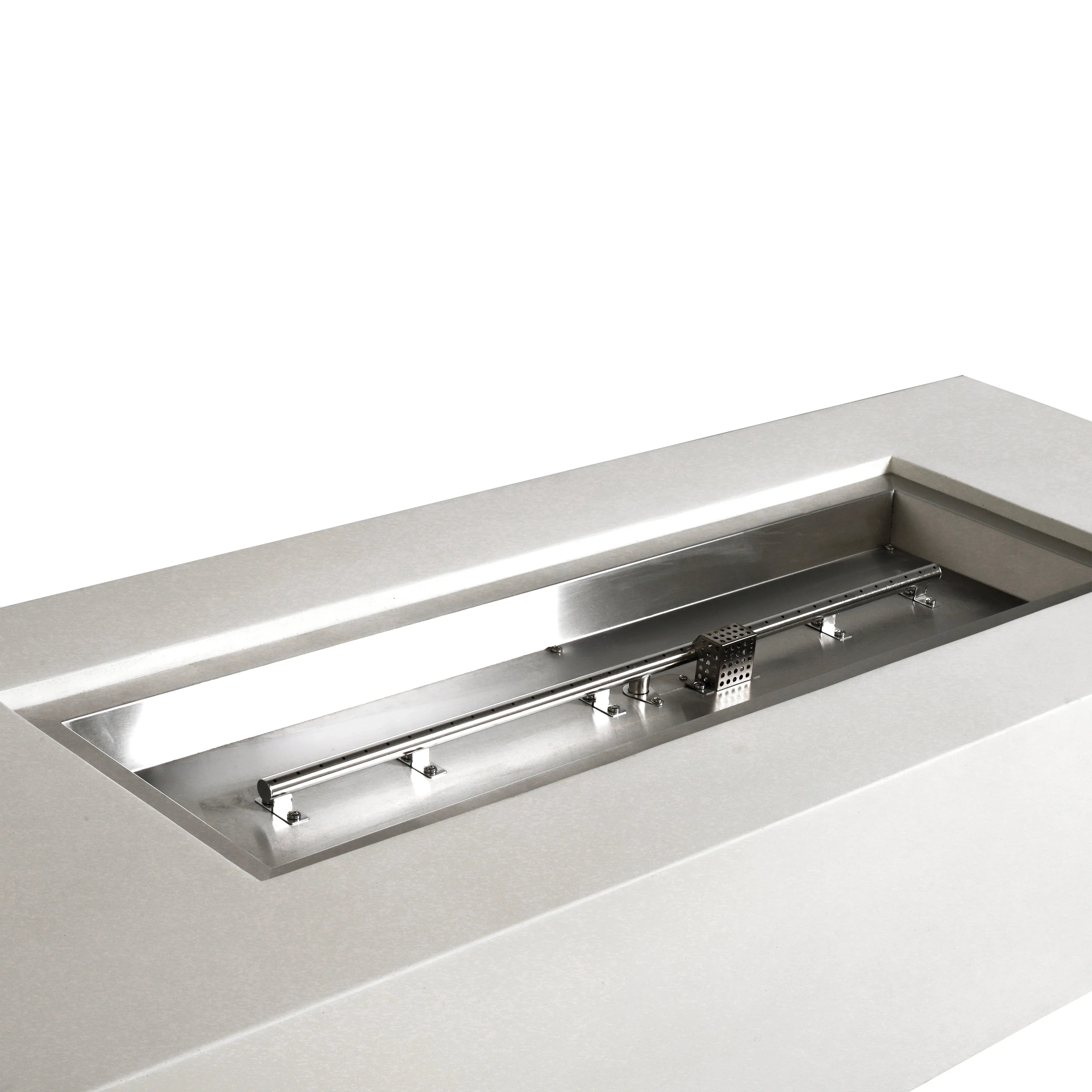 Beton 72" Rectangular Gas Fire Pit#Finish_White (WT)