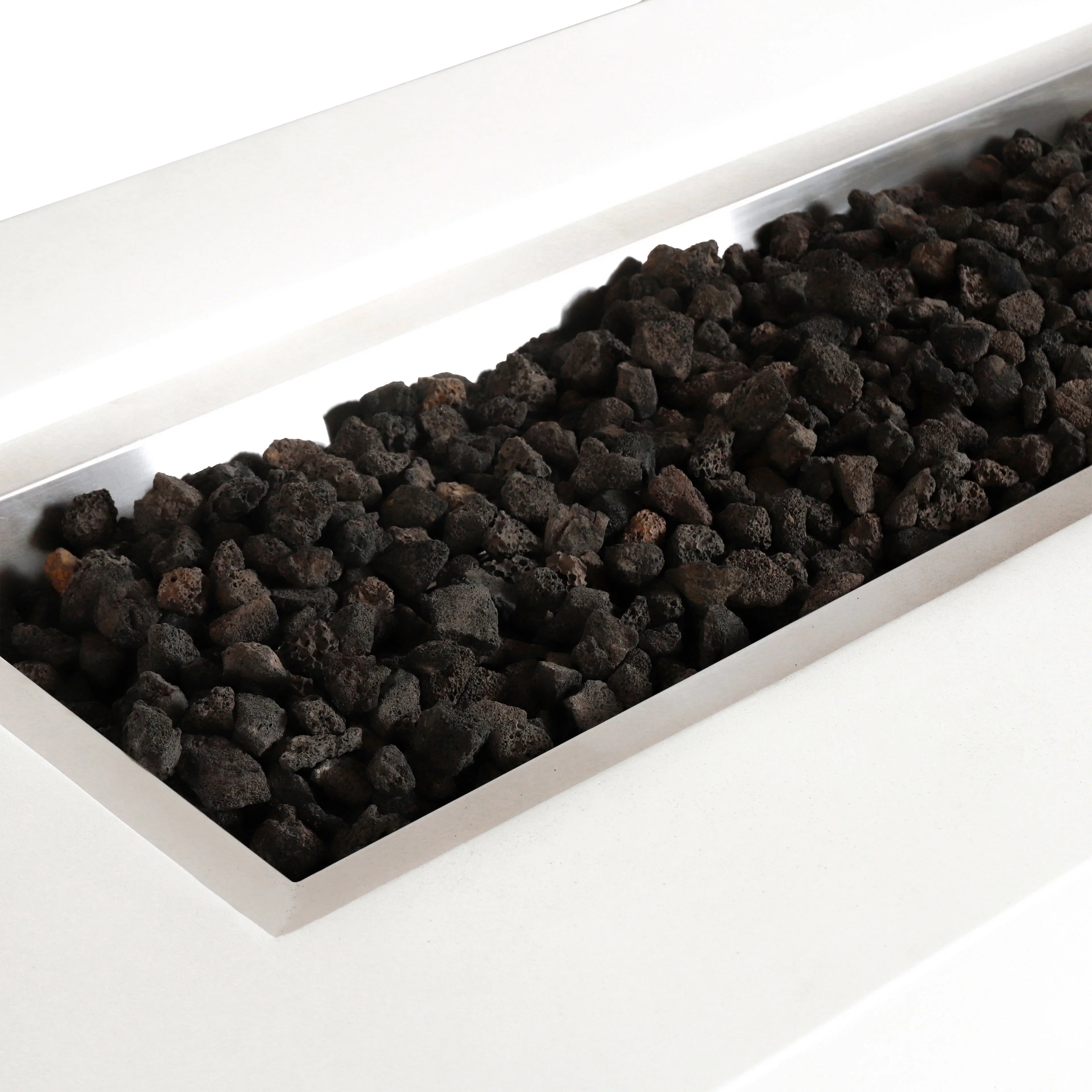 Beton 72" Rectangular Gas Fire Pit#Finish_White (WT)