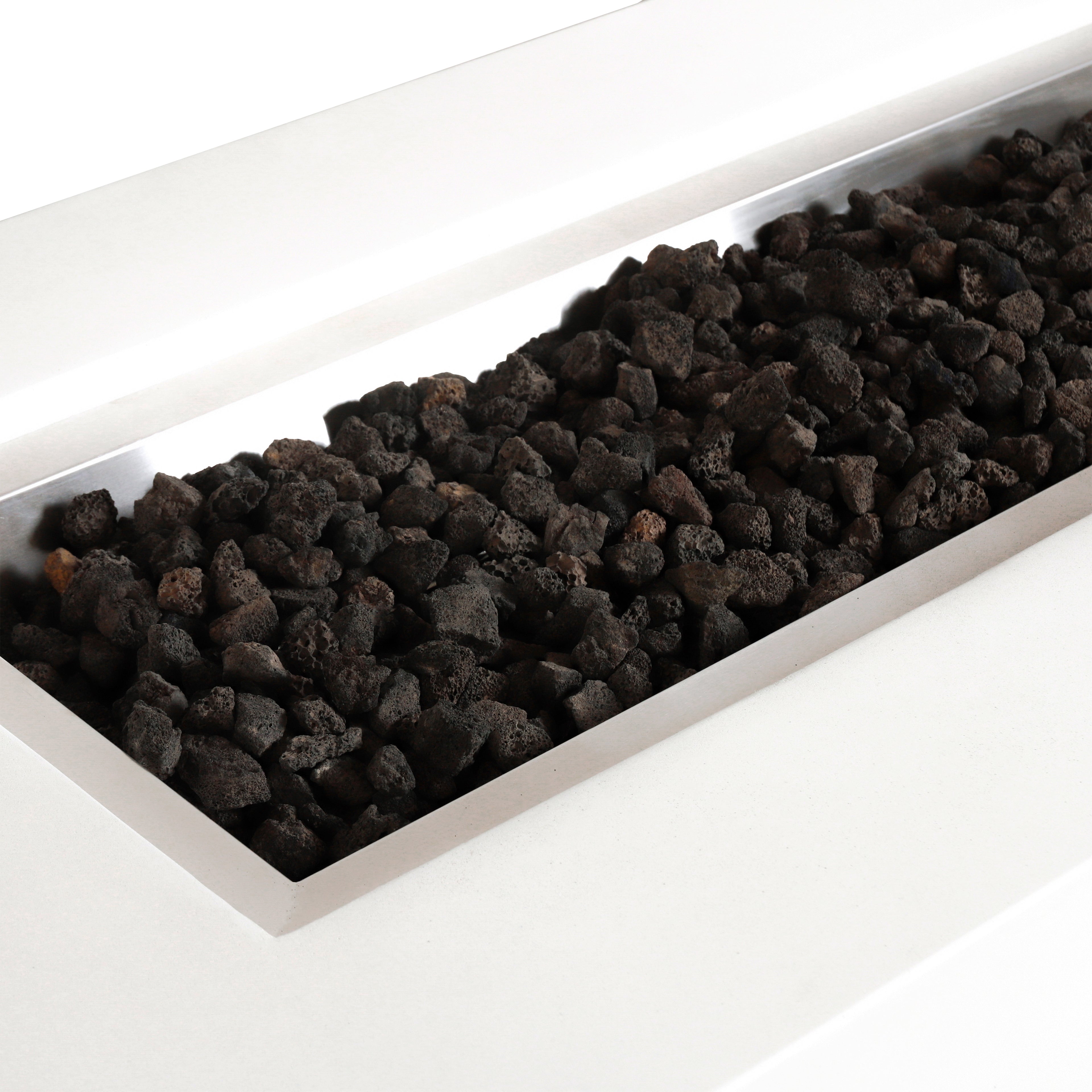 Beton 72" Rectangular Gas Fire Pit#Finish_White (WT)