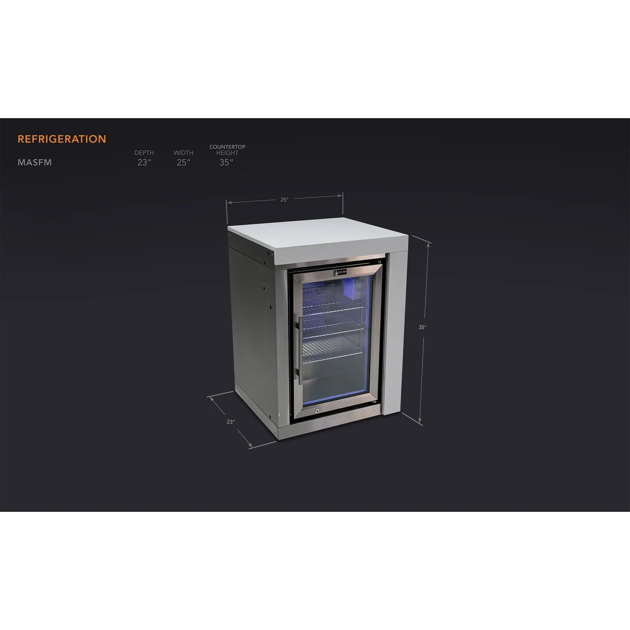 2.6 Cu. Ft. Outdoor Rated Stainless Steel Refrigerator Cabinet Module