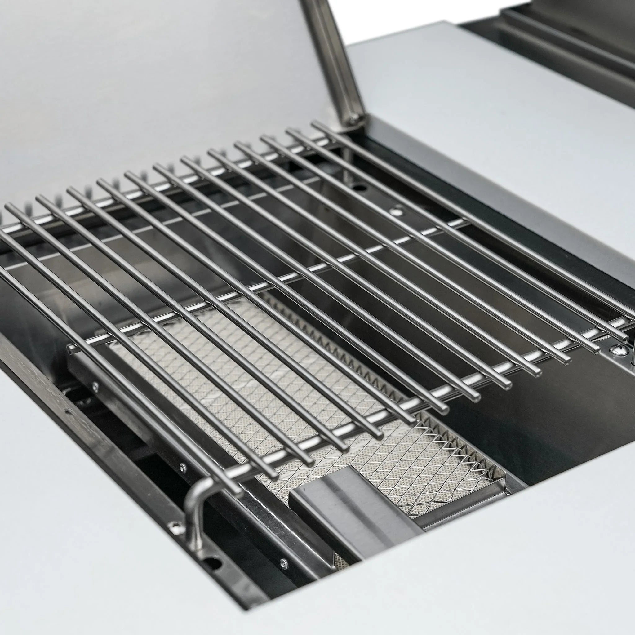 400 Deluxe 10.5 ft. Stainless Steel 4-Burner Outdoor Kitchen Island with 90-Degree Corner and Beverage Center