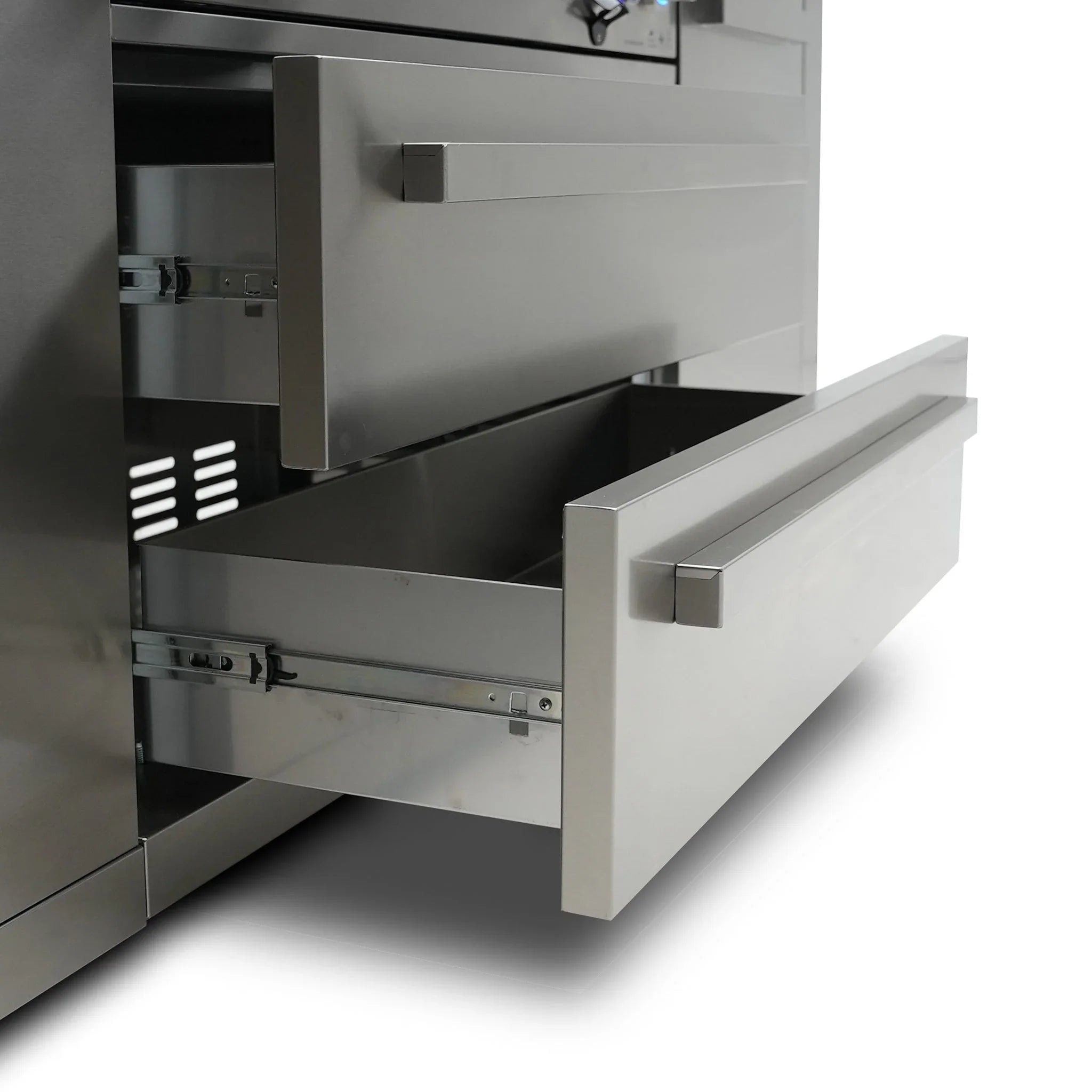 400 Deluxe 10 ft. Stainless Steel 4-Burner Outdoor Kitchen Island with Beverage Center