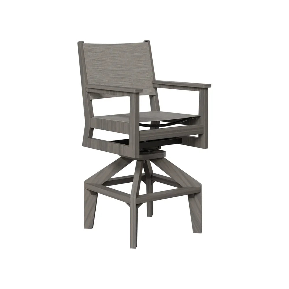 Mayhew Padded Sling Swivel Bar Chair