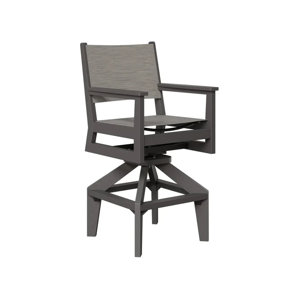 Mayhew Padded Sling Swivel Bar Chair