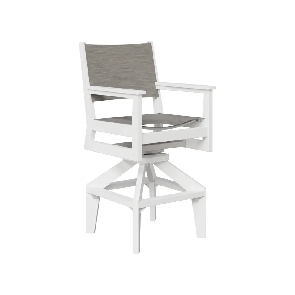 Mayhew Padded Sling Swivel Bar Chair