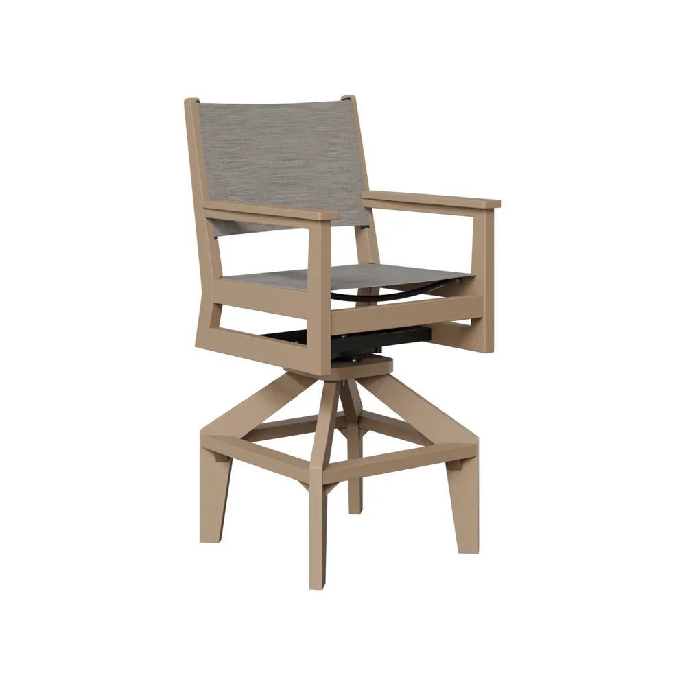 Mayhew Padded Sling Swivel Bar Chair
