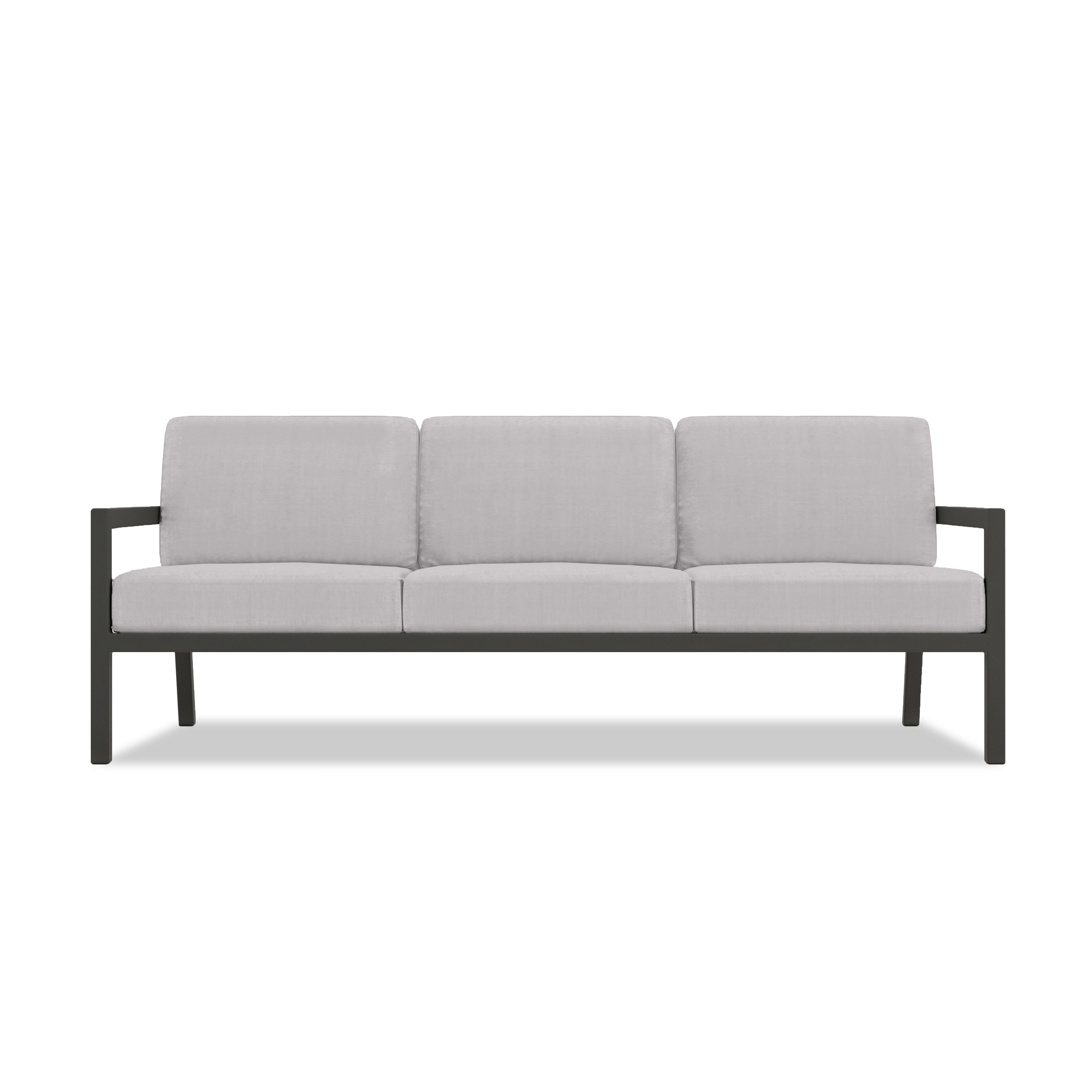 Pacifica Classic 3 Piece Sofa Set#Finish_Slate#Fabric_Cast Silver