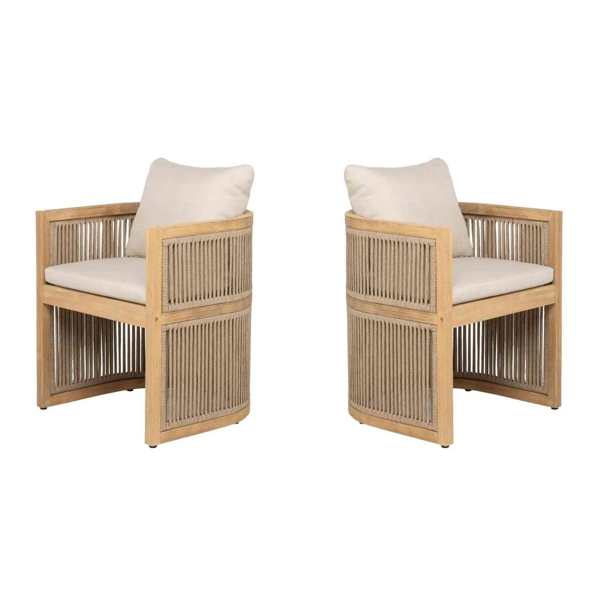 Panama Jack Cabo Cushioned Barrel Dining Arm Chair (Set of 2)