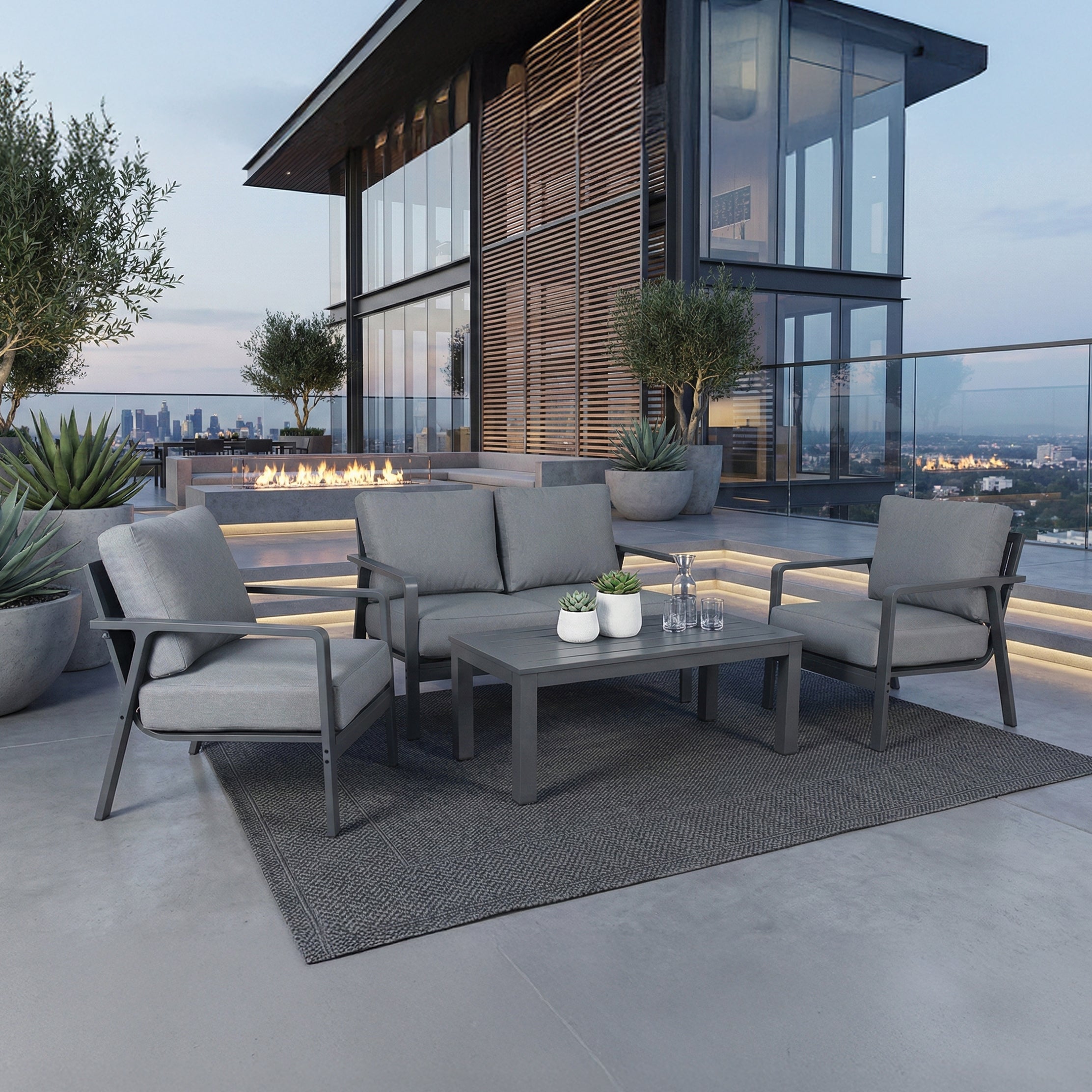 Paros Aluminum Lounge Set