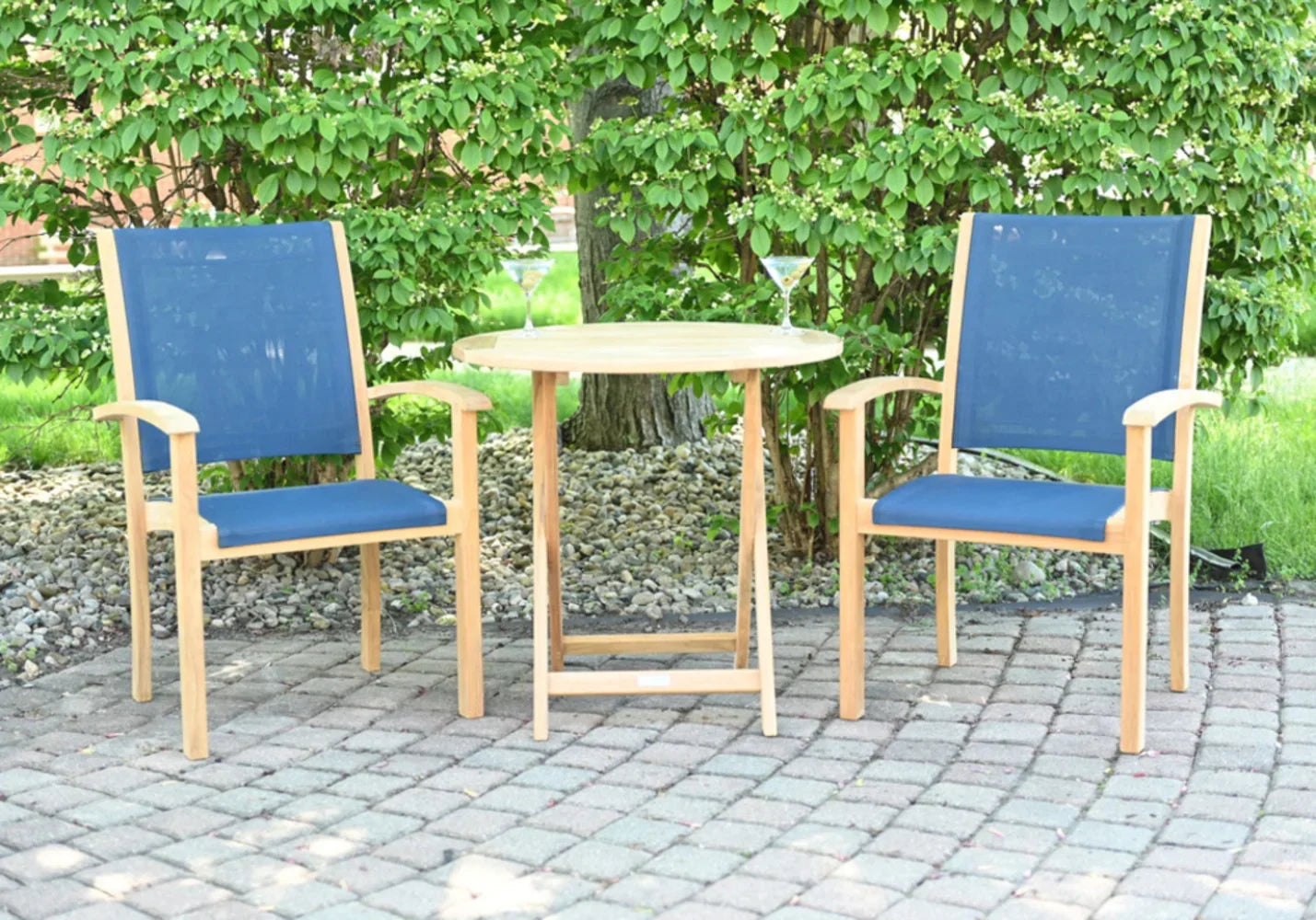 Riviera Stacking Sling Dining Arm Chair view 12