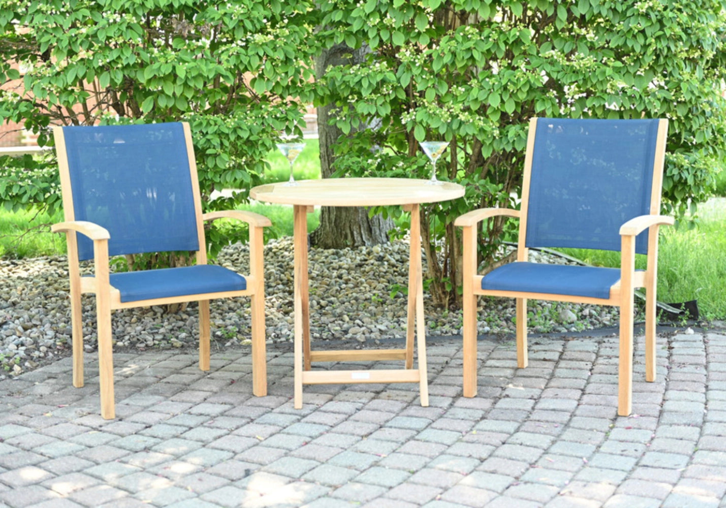 Riviera Stacking Sling Dining Arm Chair view 12