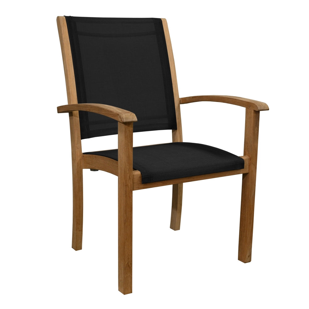 Riviera Stacking Sling Dining Arm Chair