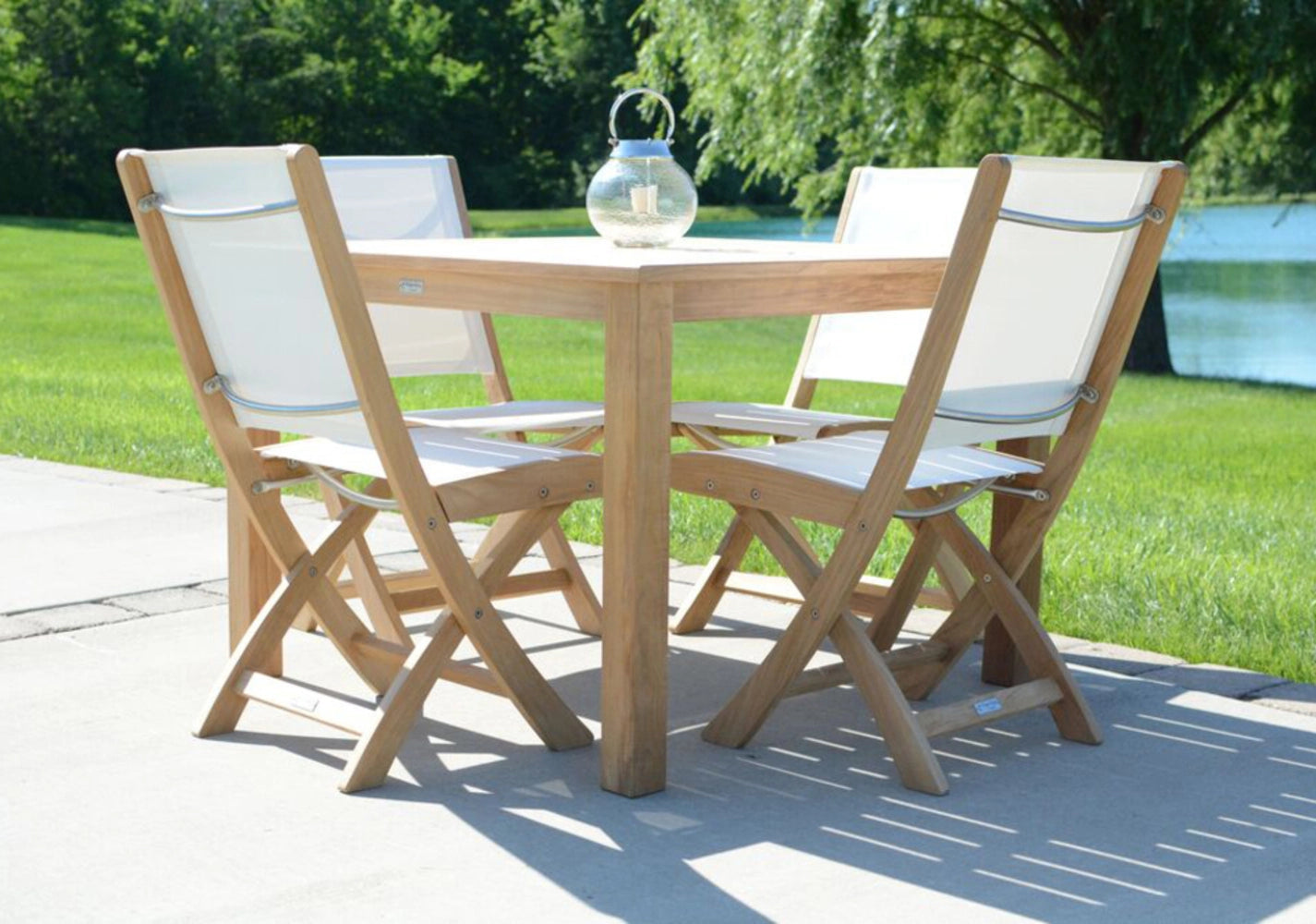 Riviera Folding Sling Dining Side Chair view 10