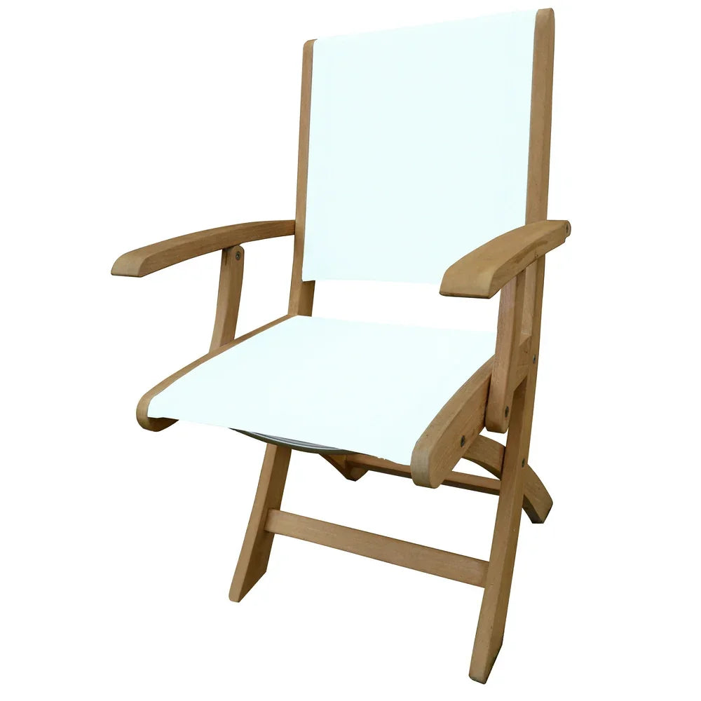 Riviera Folding Sling Dining Arm Chair view 5