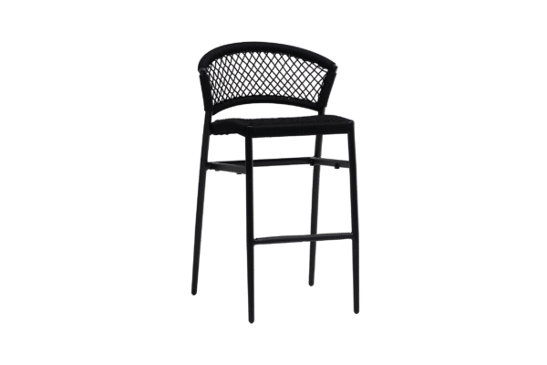 Ria Bar Side Chair - Black Durarope