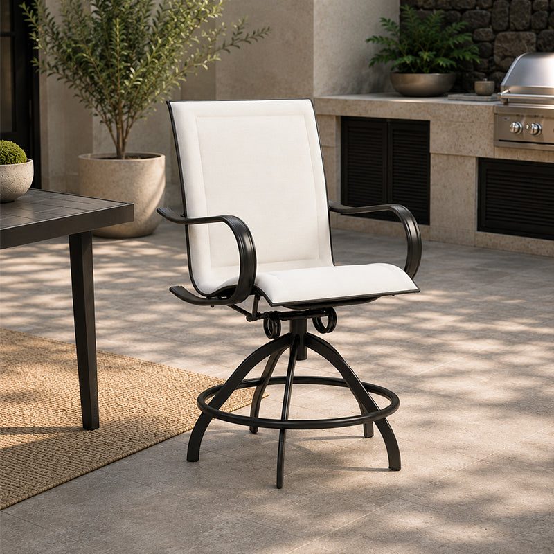 Holly Hill Padded Sling Swivel Rocker Balcony Stool