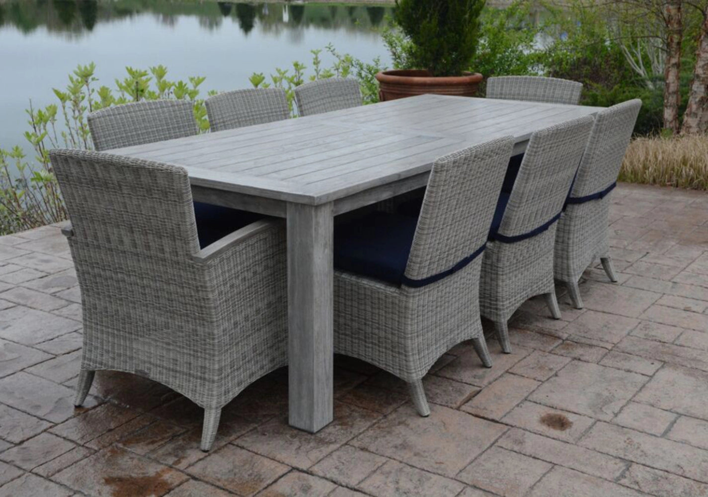 Shelburne 96" Rectangular Dining Table By Three Birds Casual view 4