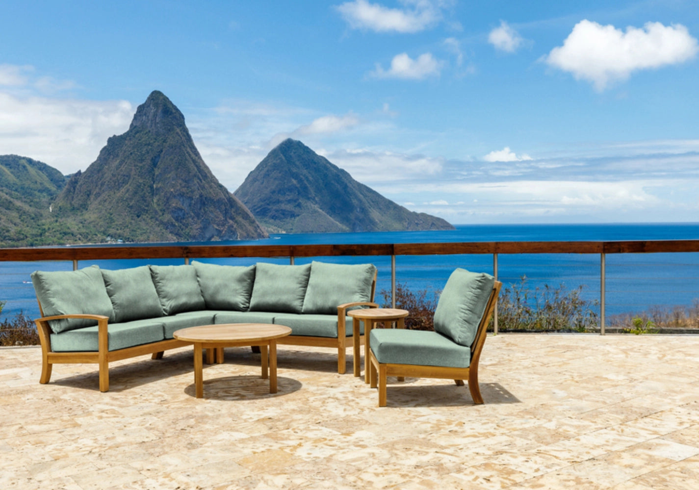 St. Lucia Right-Arm Loveseat Section view 17