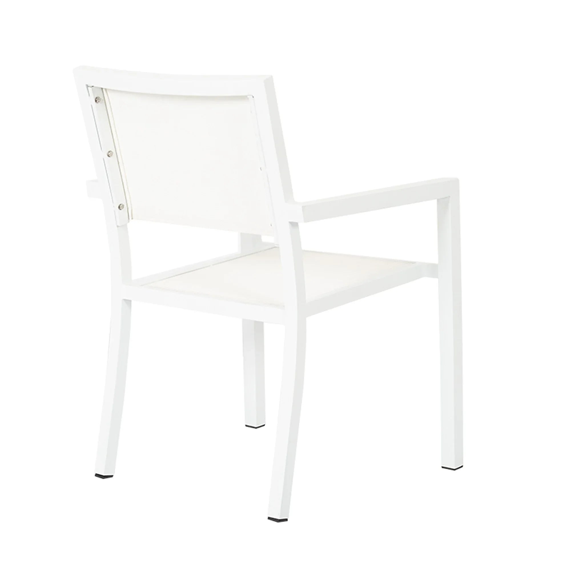 Naples Aluminum Stackable Sling Dining Arm Chair
