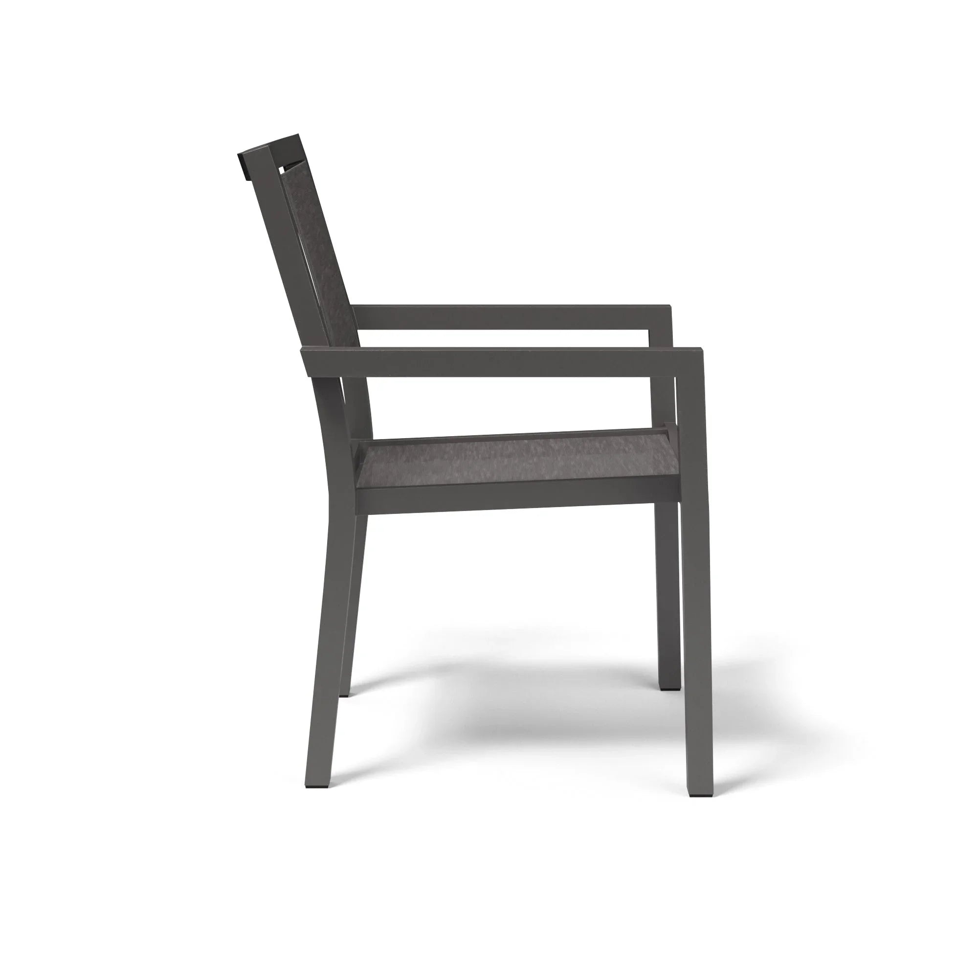 Vegas Aluminum Stackable Sling Dining Arm Chair