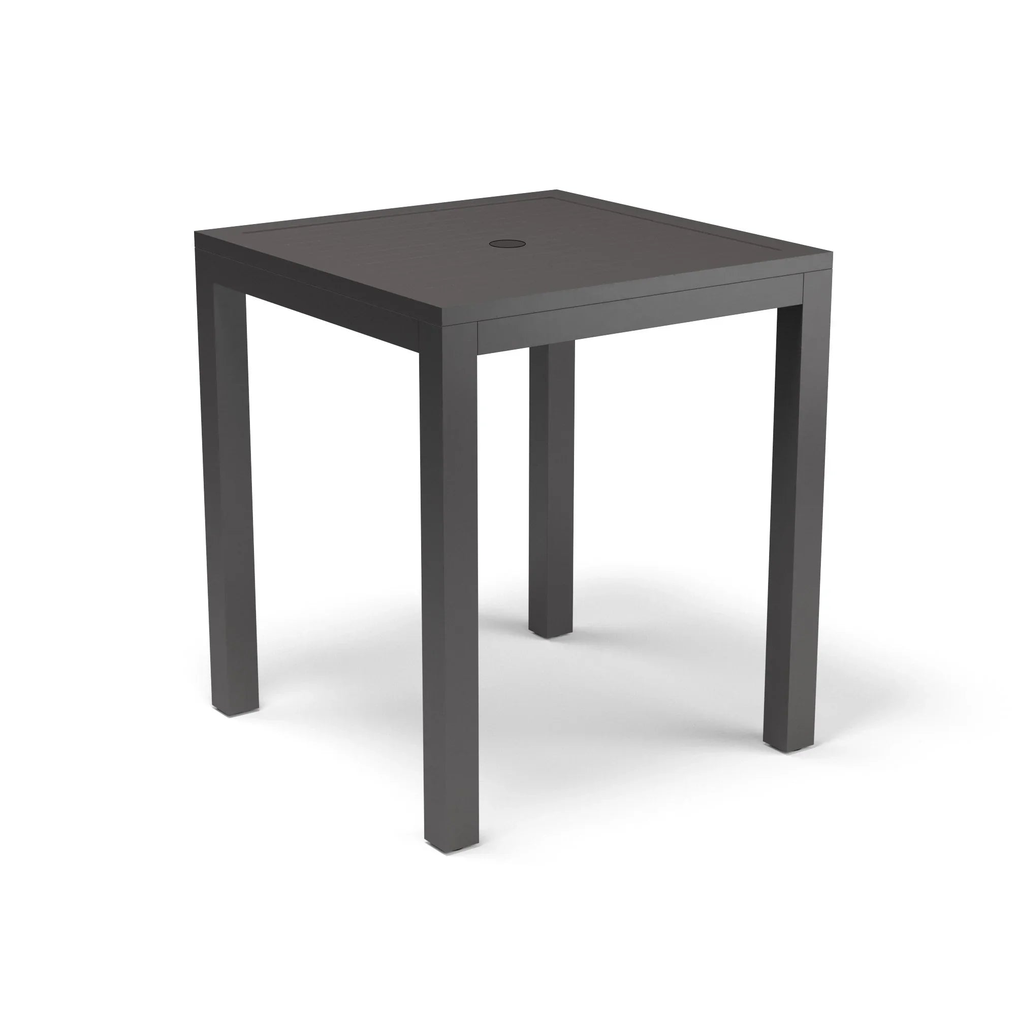 Vegas 36" Square Aluminum Pub Table with Umbrella Hole