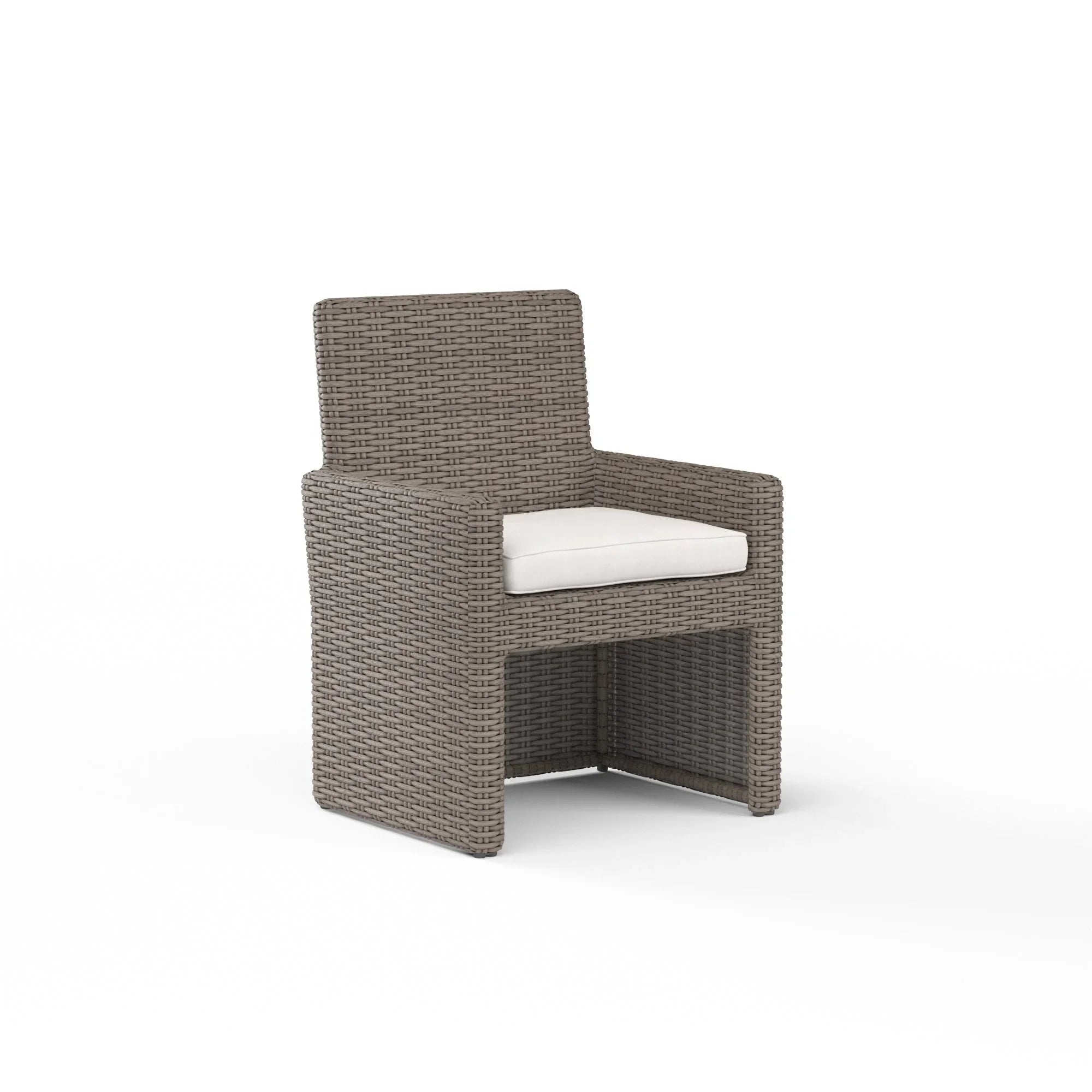 Coronado Wicker Cushioned Dining Arm Chair