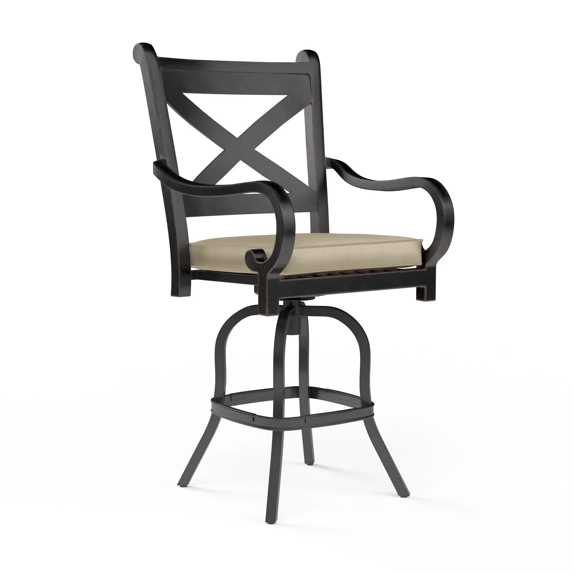 Monterey Aluminum Cushioned Swivel Bar Stool