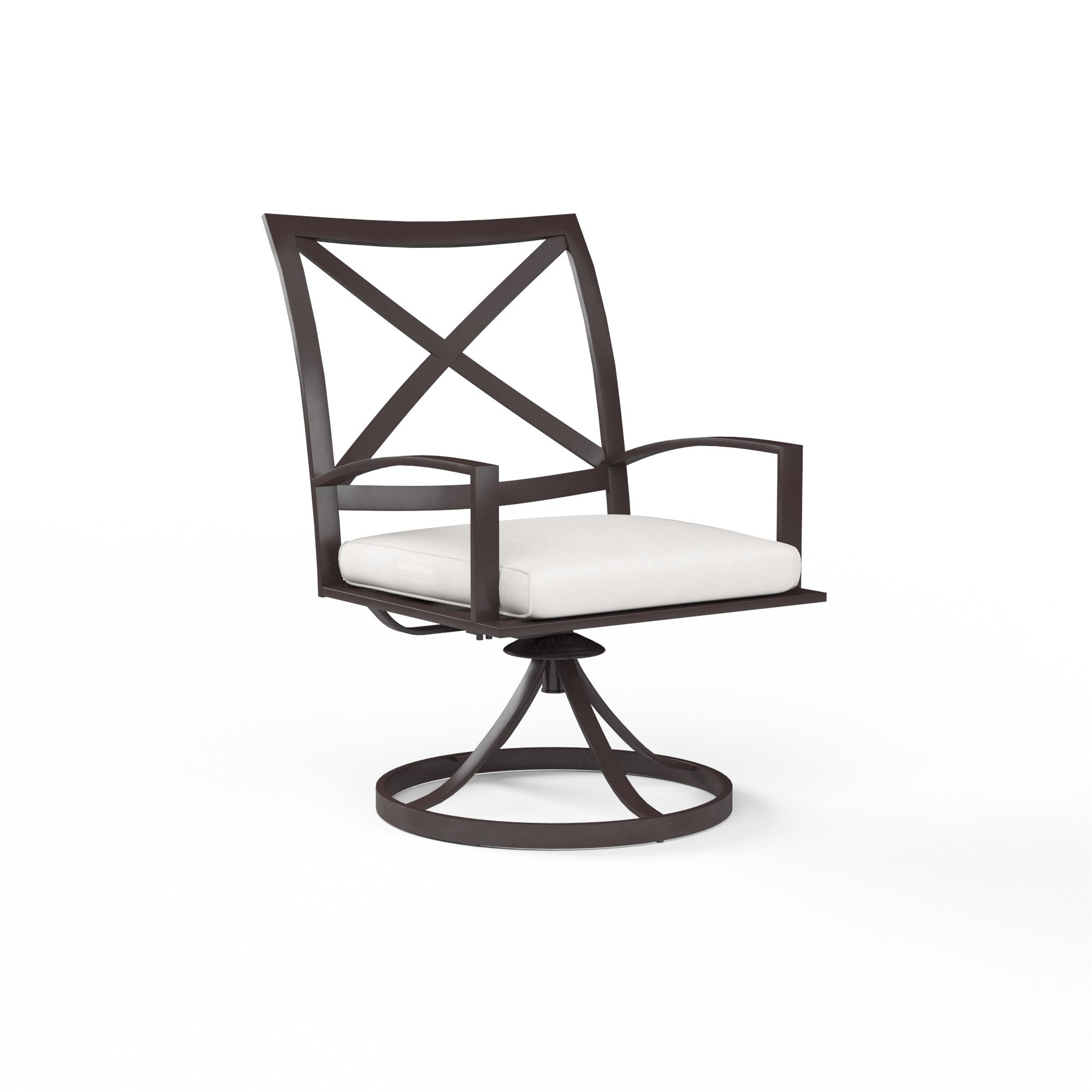 La Jolla Aluminum Cushioned Swivel Dining Arm Chair