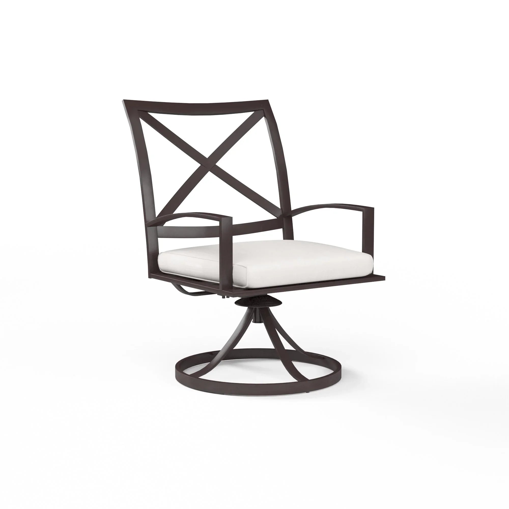 La Jolla Aluminum Cushioned Swivel Dining Arm Chair