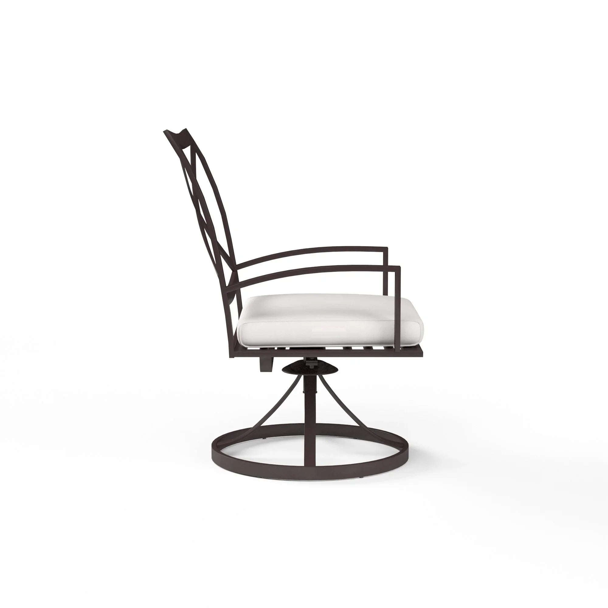 La Jolla Aluminum Cushioned Swivel Dining Arm Chair