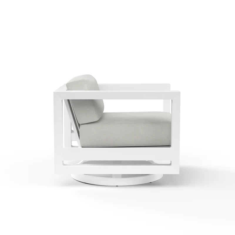 Newport Aluminum Swivel Club Chair