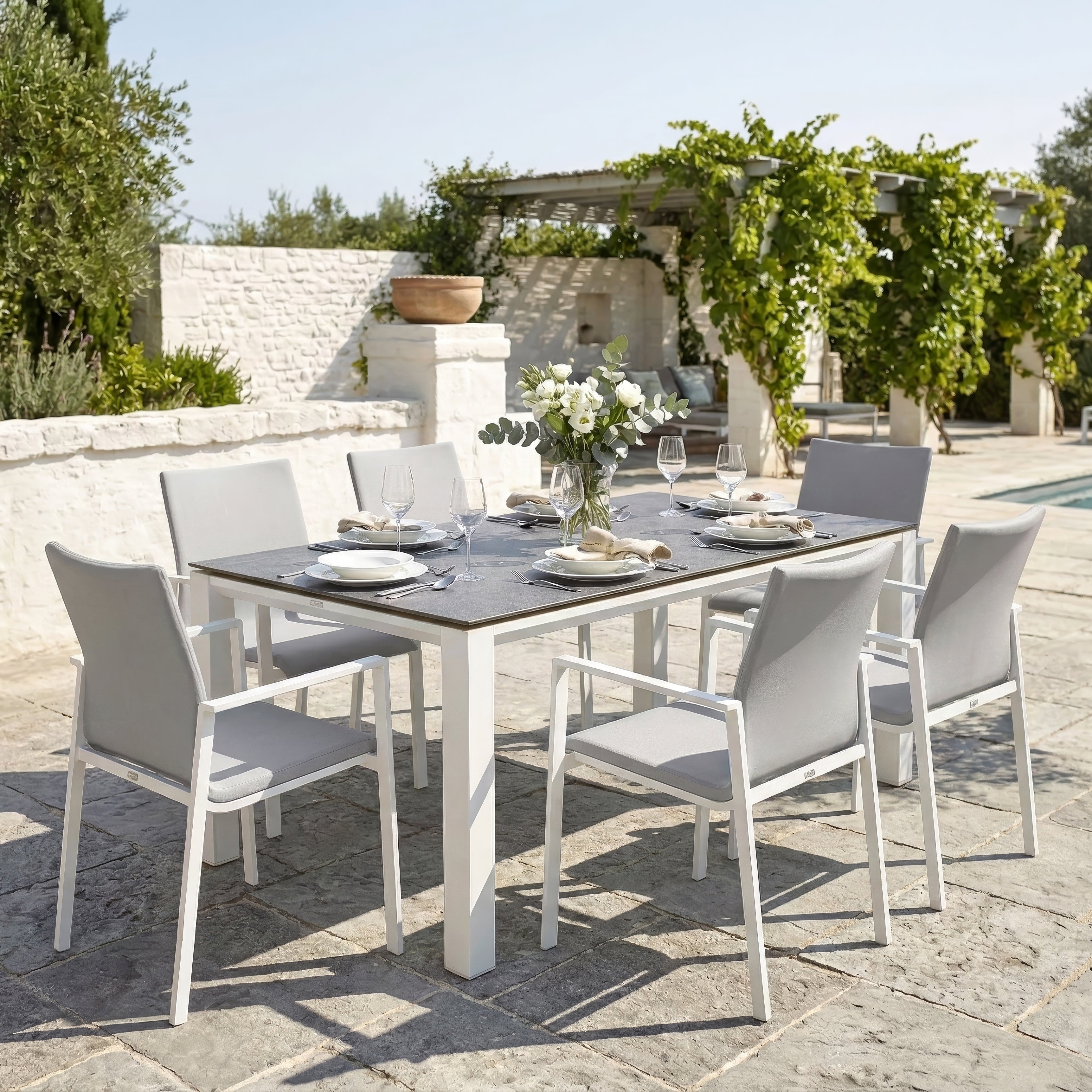 Sense 7-Piece Dining Set, White