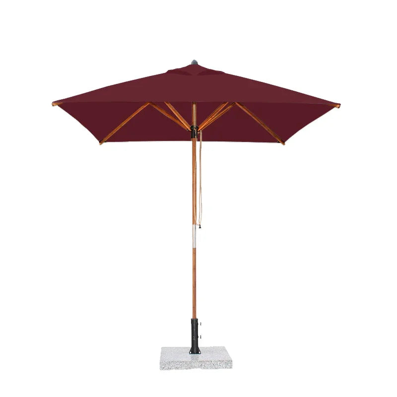 Sirocco 6.5' Square Bamboo Market Umbrella
